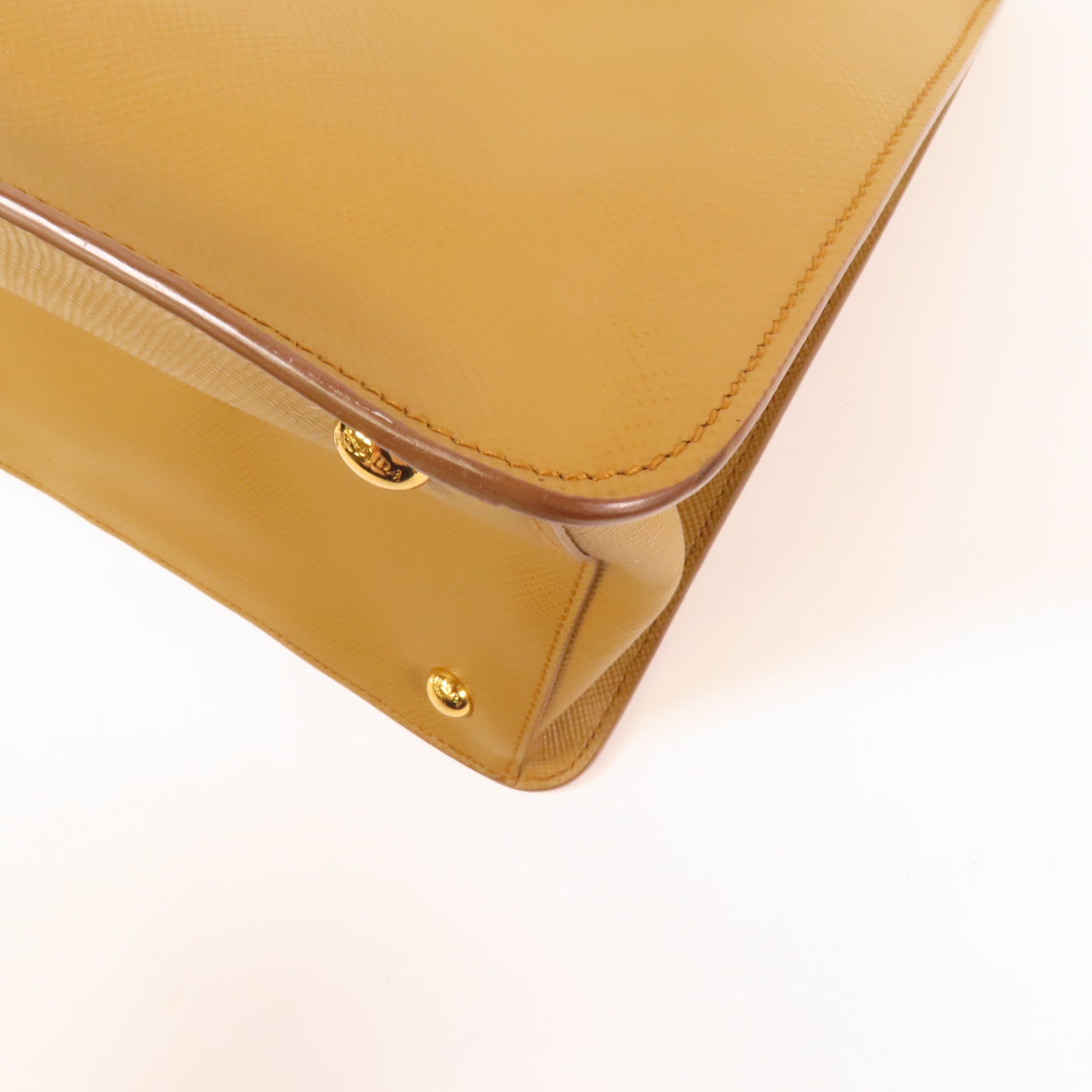 PRADA Saffiano皮革2Way Shoulder金扣手挽肩背兩用袋