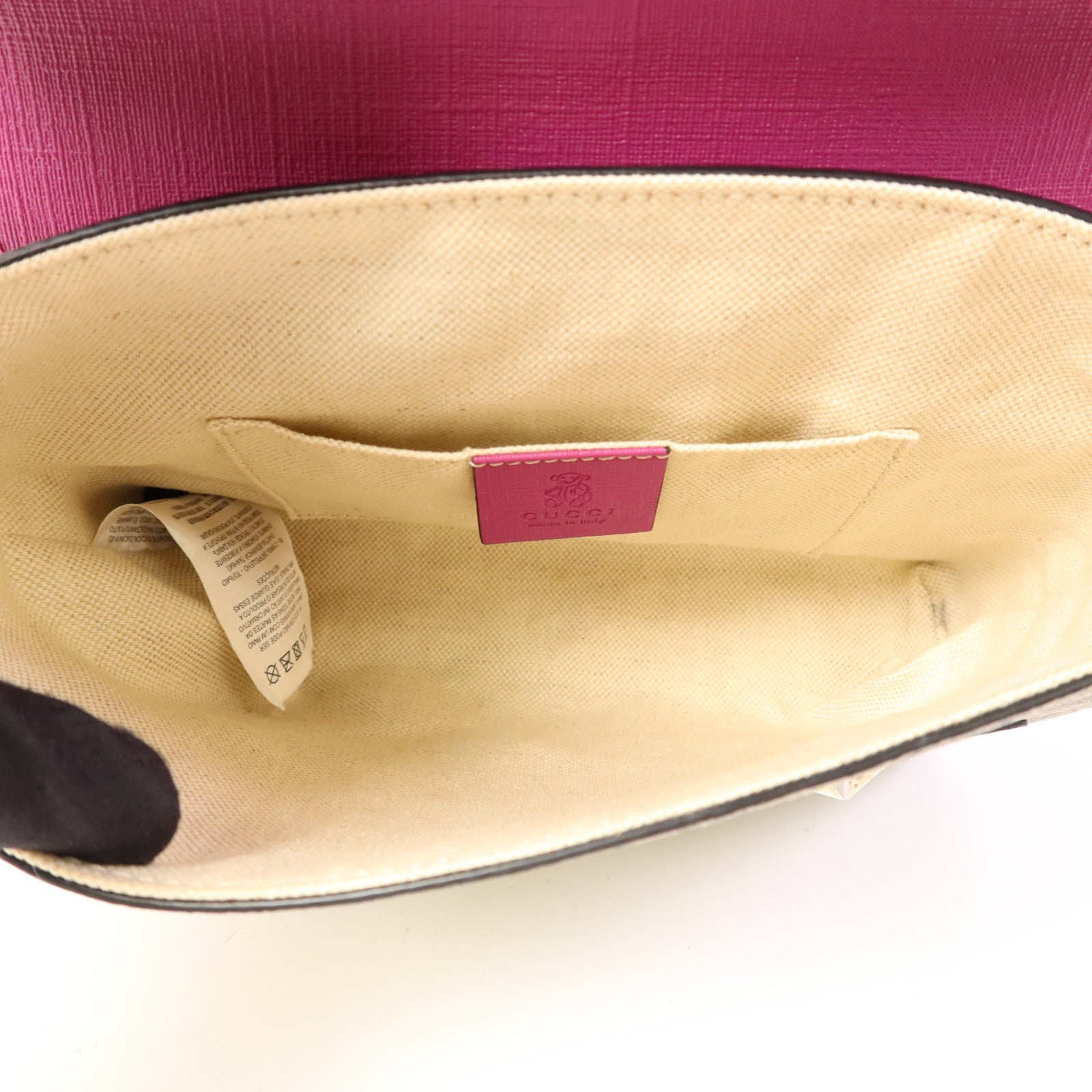 GUCCI 塗層帆布Shoulder Bag銀扣肩背袋