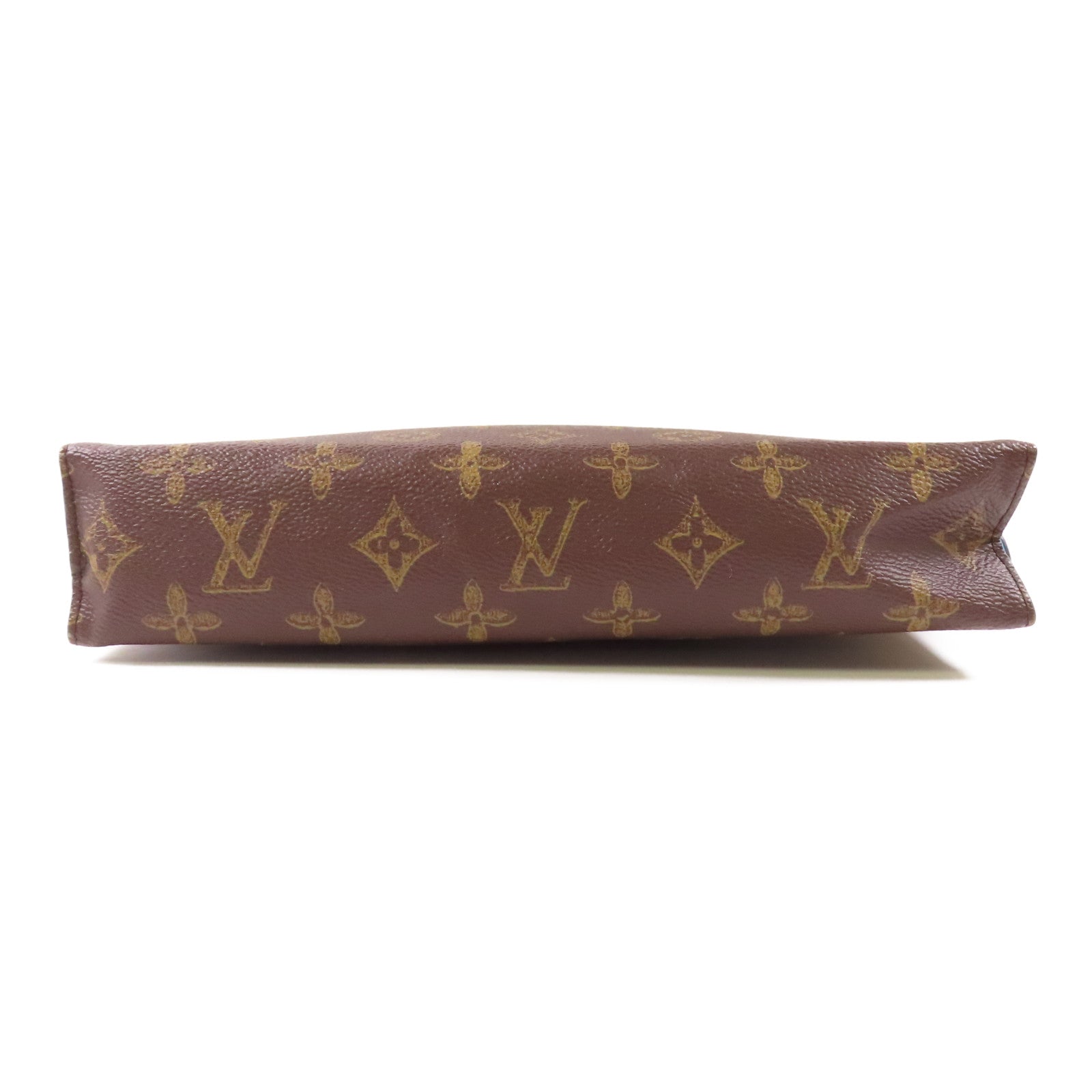 LOUIS VUITTON LV GHW Pochette Voyage MM Clutch Bag M81204 Monogram Brown/Blue