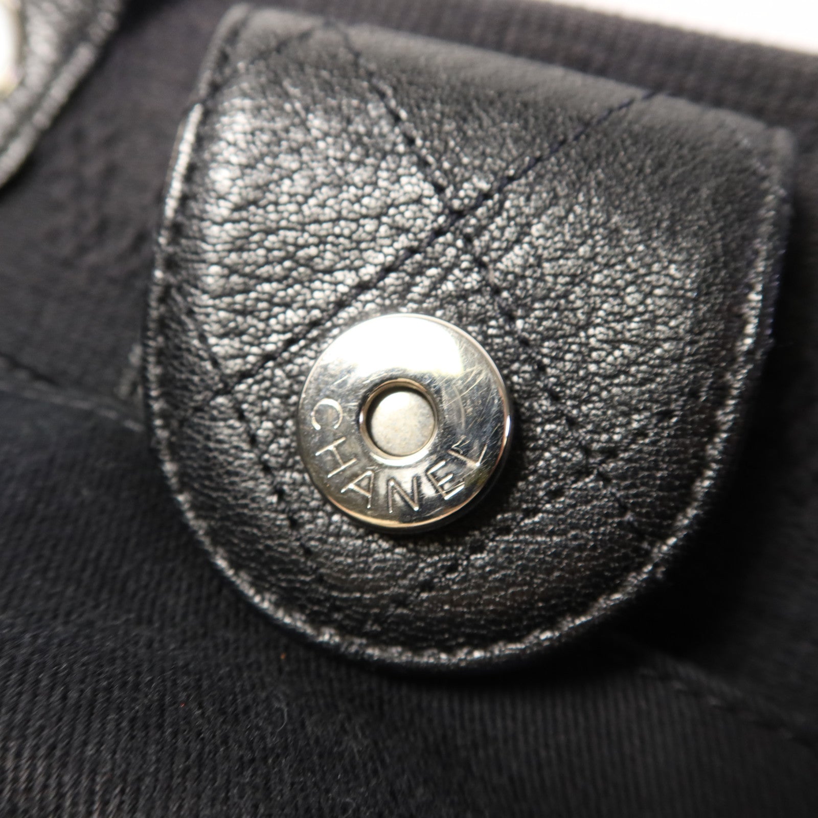 CHANEL 布料2 Way Shoulder Bag銀扣手挽肩背兩用袋