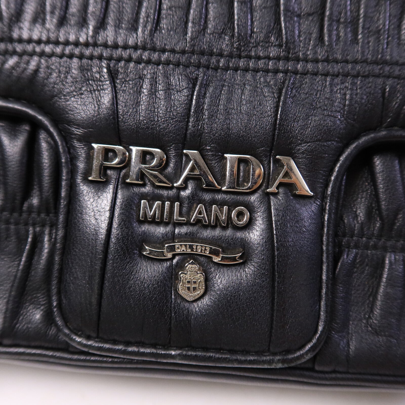 PRADA 羊皮皮革Shoulder Bag鏈帶肩背袋