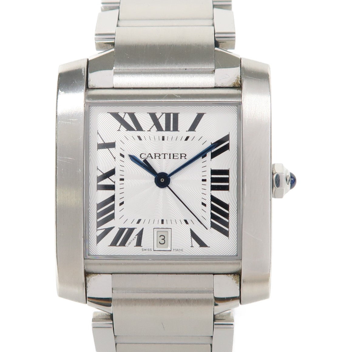 CARTIER Tank Francaise不鏽鋼手錶自動機芯銀色