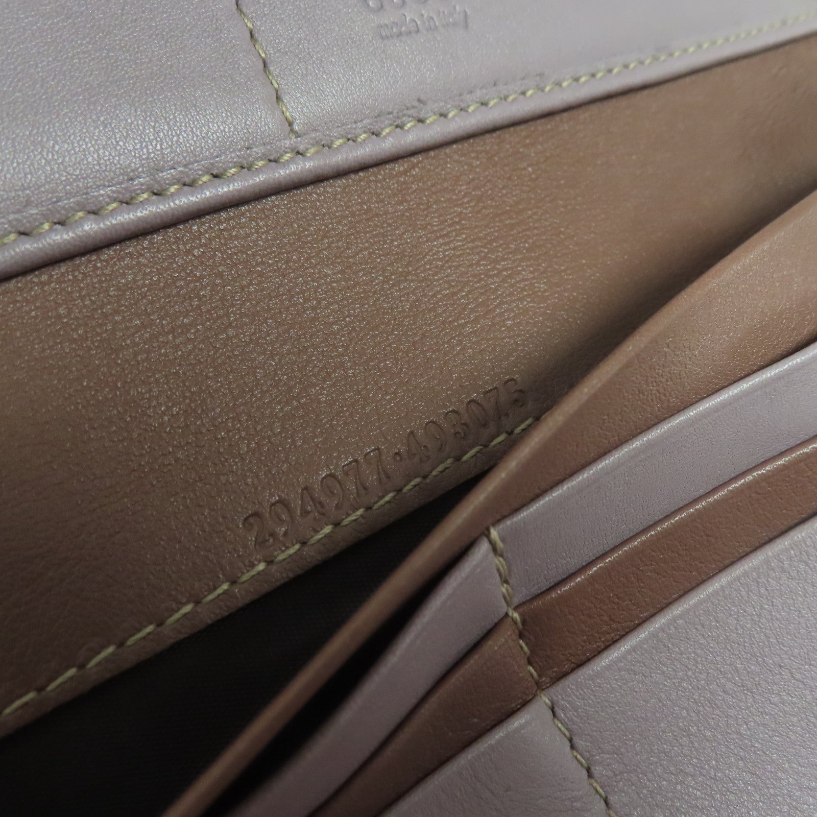 GUCCI 【激減優惠】牛皮皮革Long Wallet金扣長錢包啡色