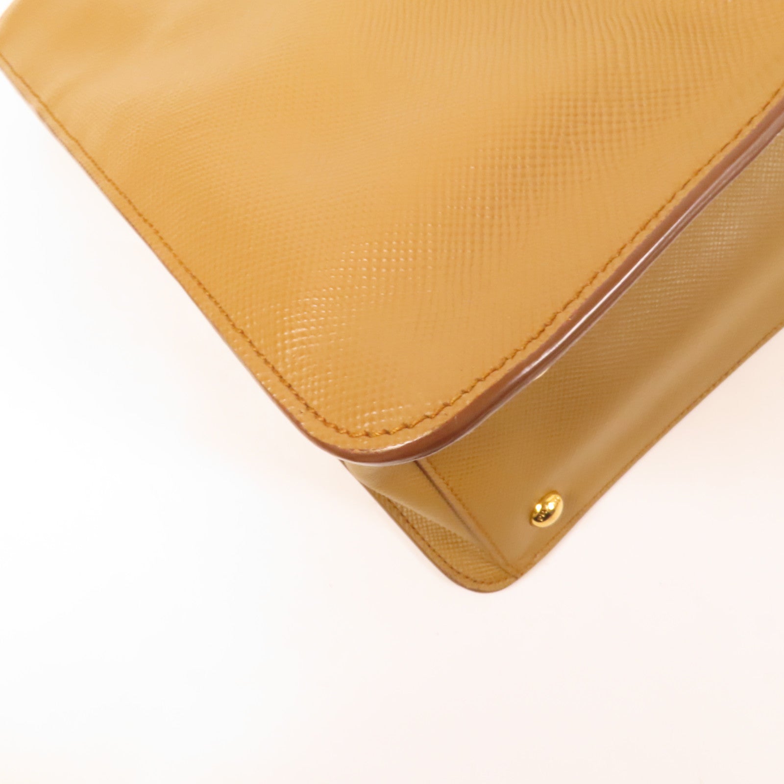 PRADA Saffiano皮革2Way Shoulder金扣手挽肩背兩用袋