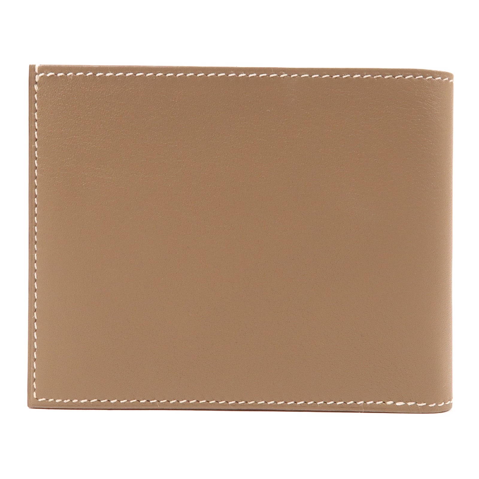 HERMES Swift皮革Citizen Twill Compact Wallet錢包Etoupe