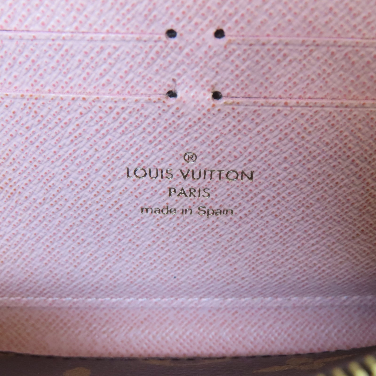 LOUIS VUITTON Monogram Long wallet金扣長錢包啡色/粉紅色