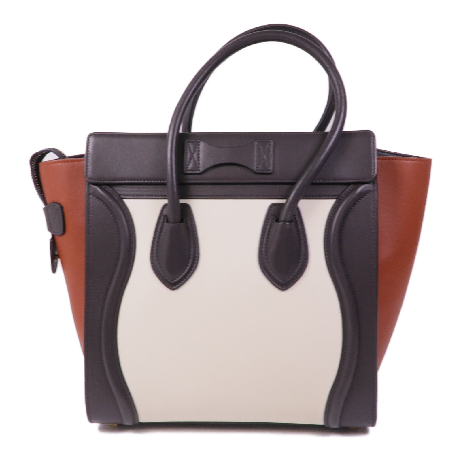 CELINE 牛皮皮革Micro Luggage金扣手挽袋