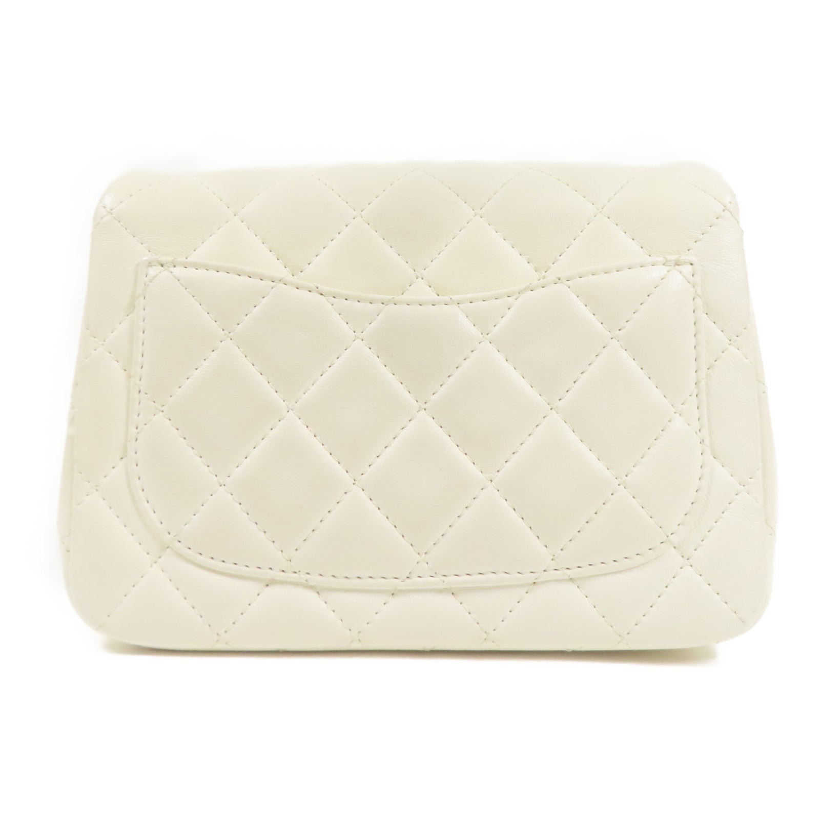 CHANEL 羊皮皮革Classic Mini 17cm金扣鏈帶肩背袋