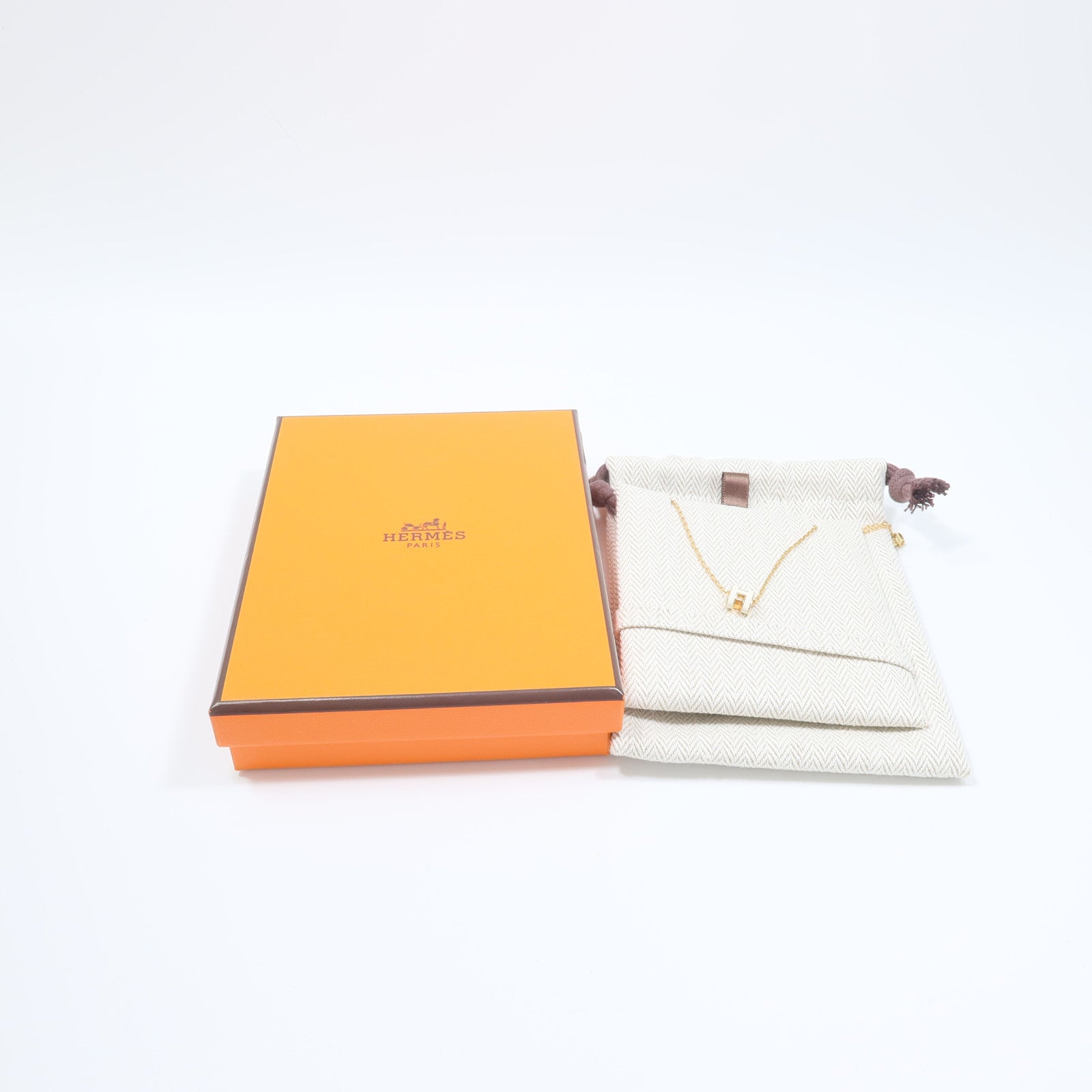 HERMES 金屬/琺瑯Mini Pop H Necklace項鍊