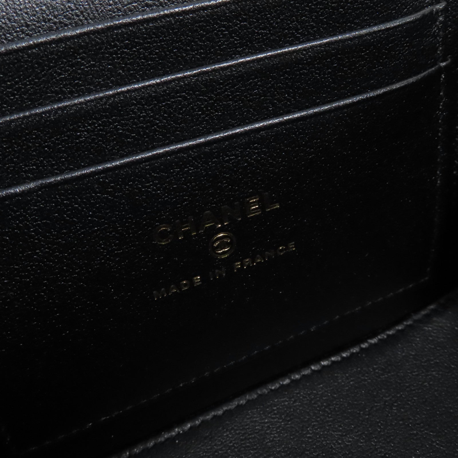 CHANEL 【激減優惠】菱格Caviar皮革Small Vanity Case金扣鏈帶肩背袋深藍色