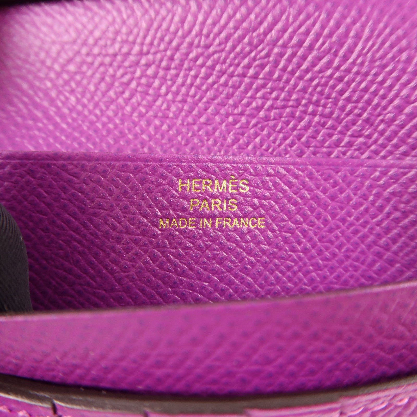 HERMES Epsom皮革Bearn Wallet金扣錢包Anemone