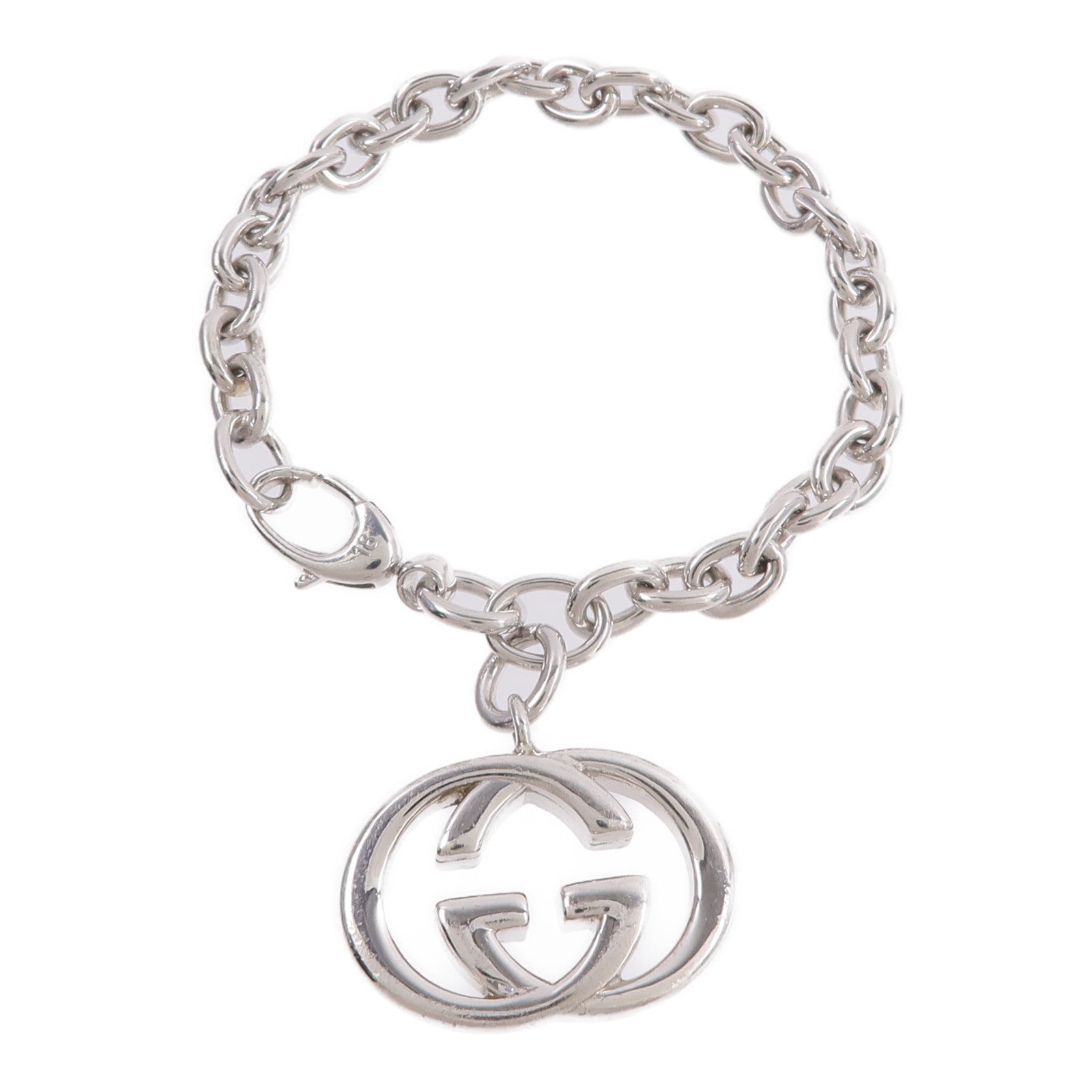 GUCCI 925純銀Interlocking G Bracelet手鏈