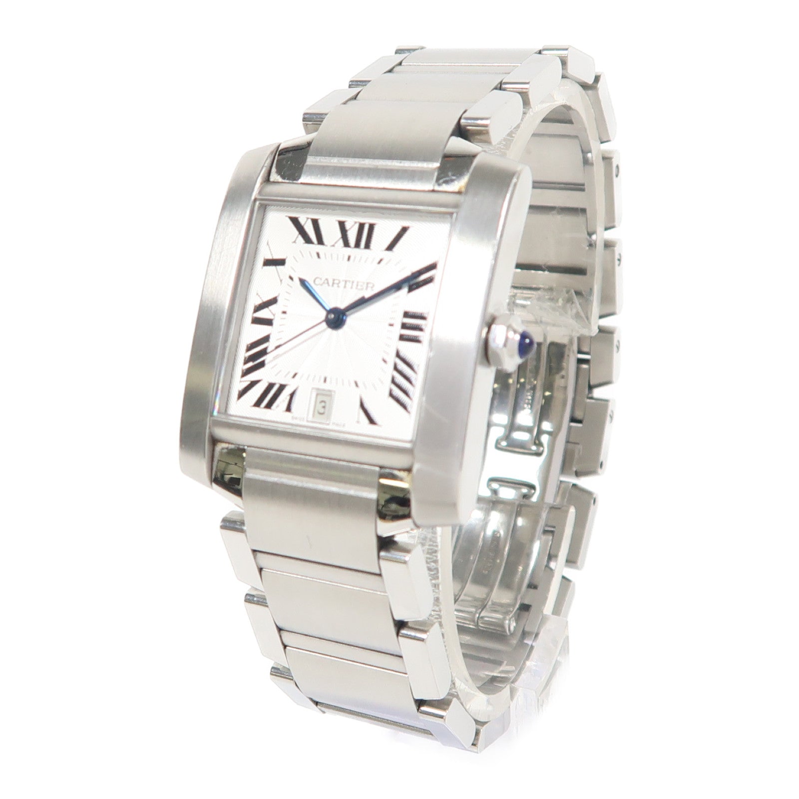 CARTIER Tank Francaise不鏽鋼手錶自動機芯銀色