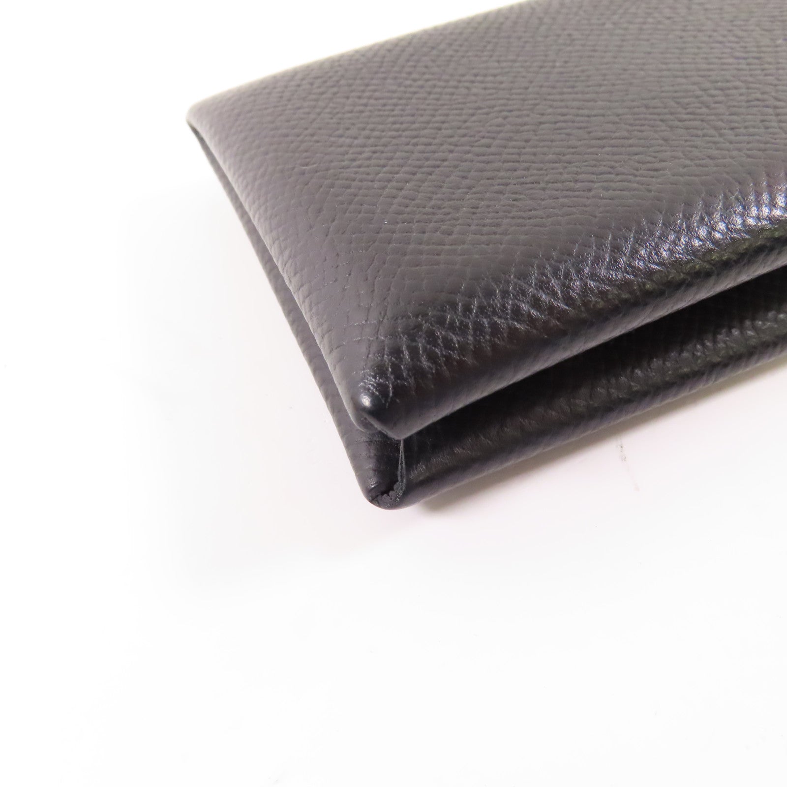 HERMES Epsom皮革Calvi Verso Card Holder卡片套Noir