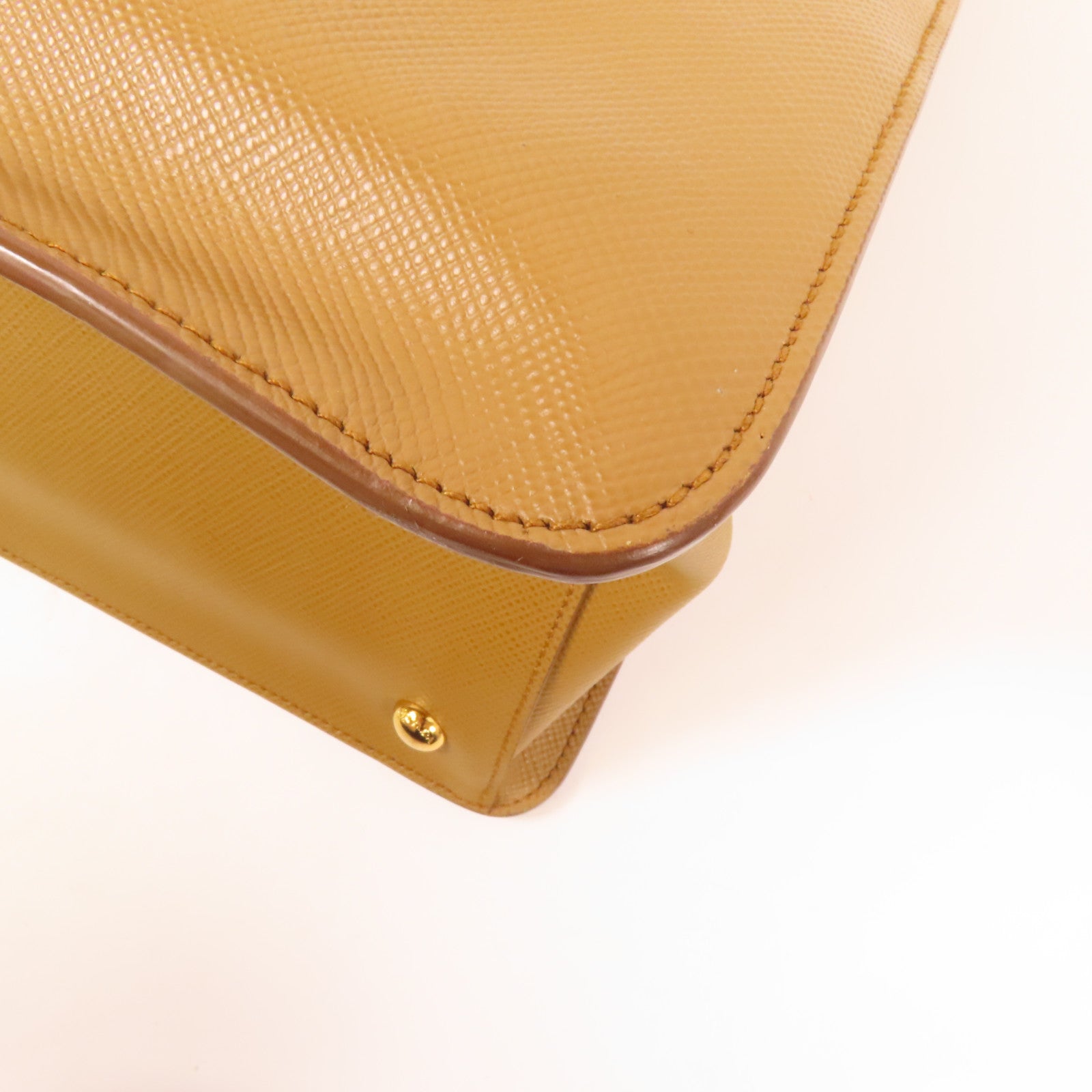 PRADA Saffiano皮革2Way Shoulder金扣手挽肩背兩用袋