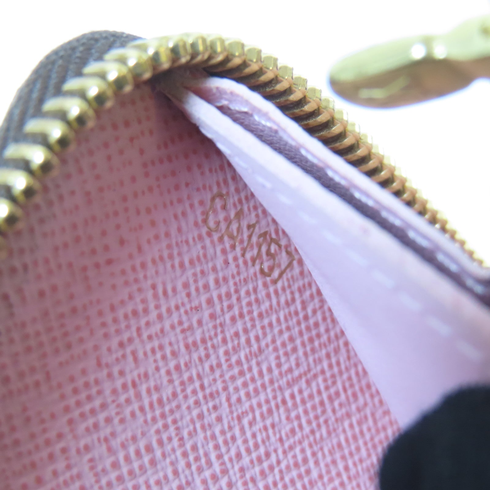 LOUIS VUITTON Monogram Long wallet金扣長錢包啡色/粉紅色