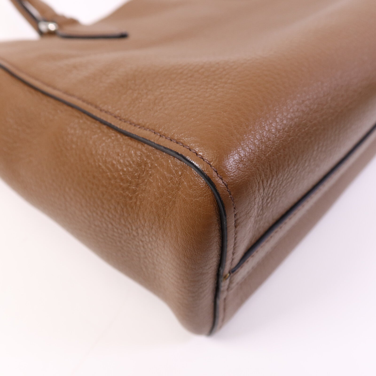PRADA 牛皮皮革2 Way Shoulder Bag銀扣手挽肩背兩用袋