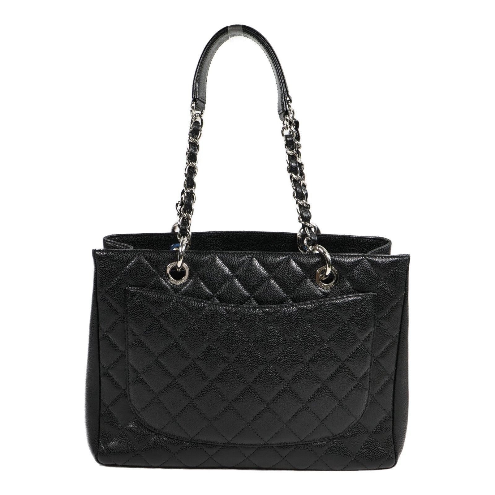 CHANEL 牛皮皮革GST Grand Shopping Tote Bag鏈帶肩背袋