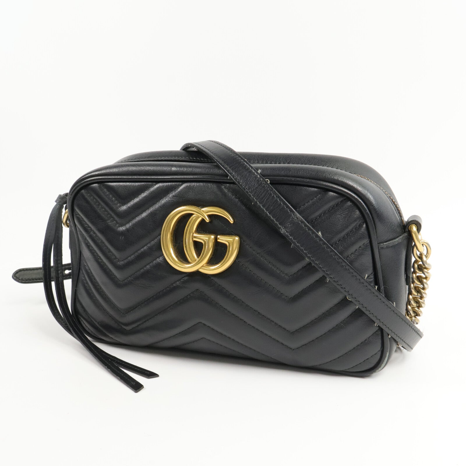 GUCCI 牛皮皮革GG Marmont Small肩背袋