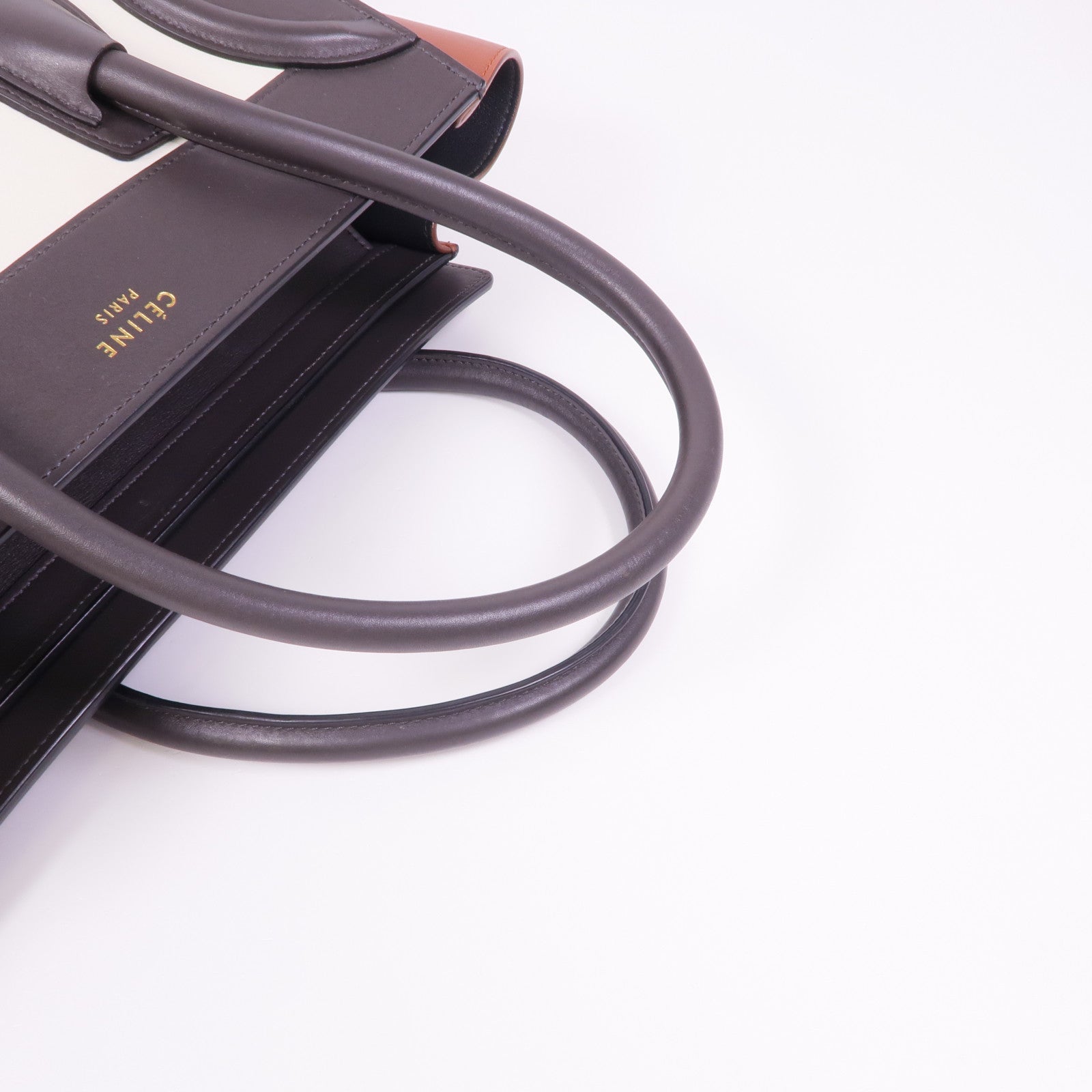 CELINE 牛皮皮革Micro Luggage金扣手挽袋