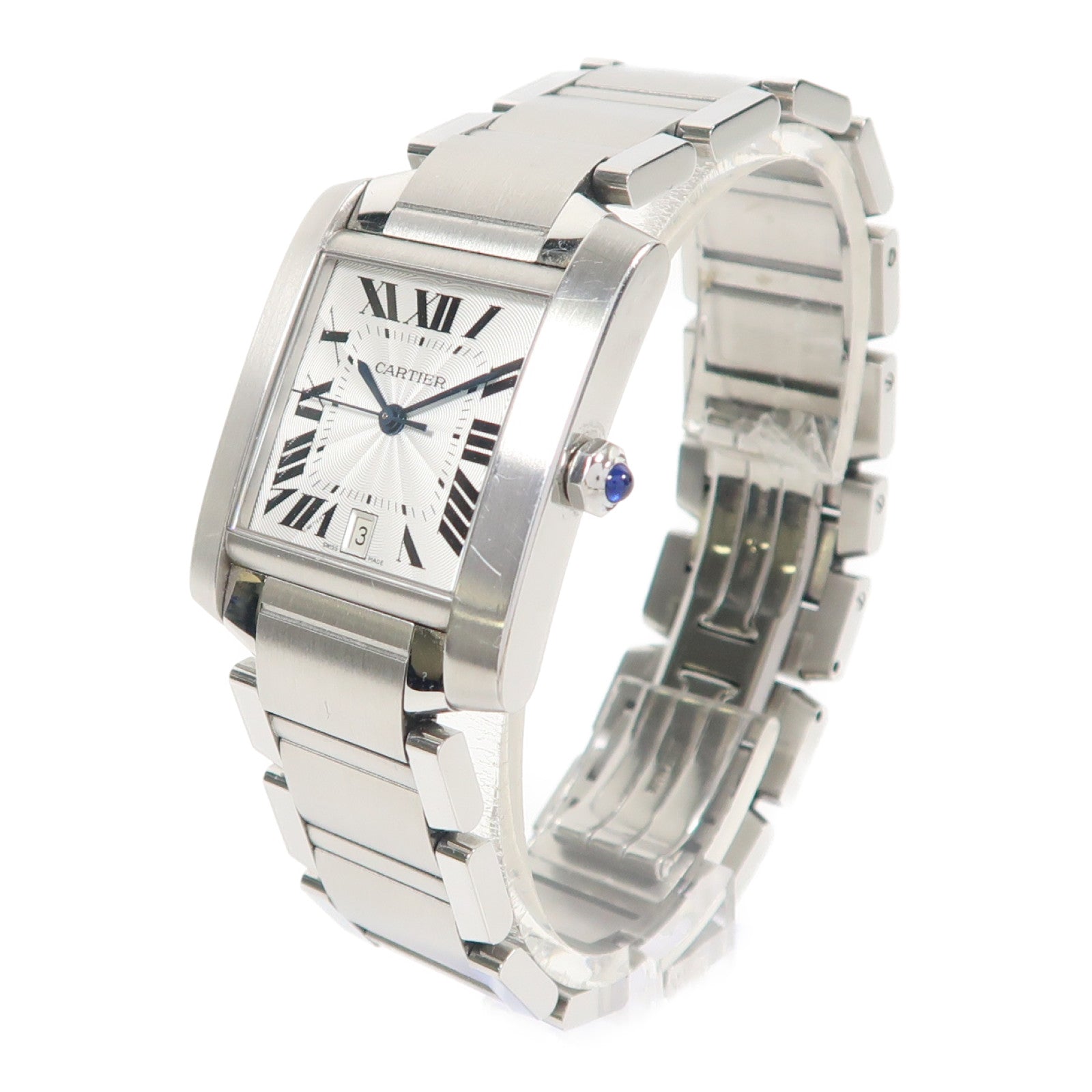 CARTIER Tank Francaise不鏽鋼手錶自動機芯銀色
