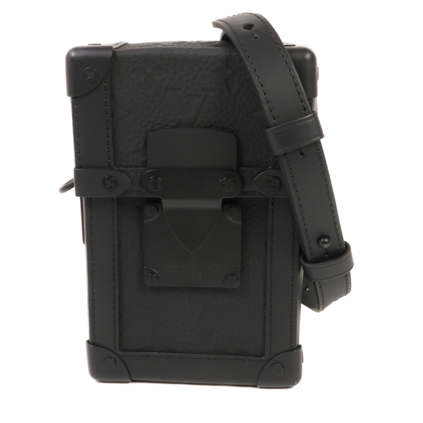 LOUIS VUITTON Monogram Taurillon Vertical Trunk肩背袋