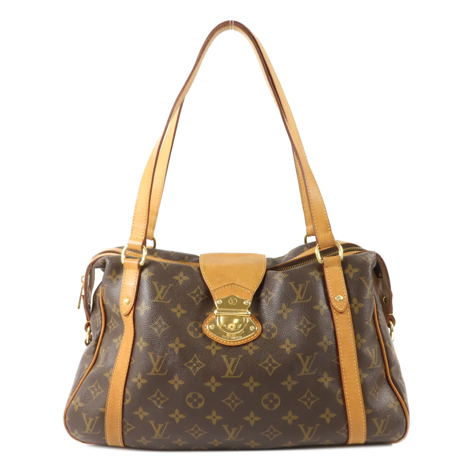 LOUIS VUITTON Monogram Stresa PM肩背袋棕色