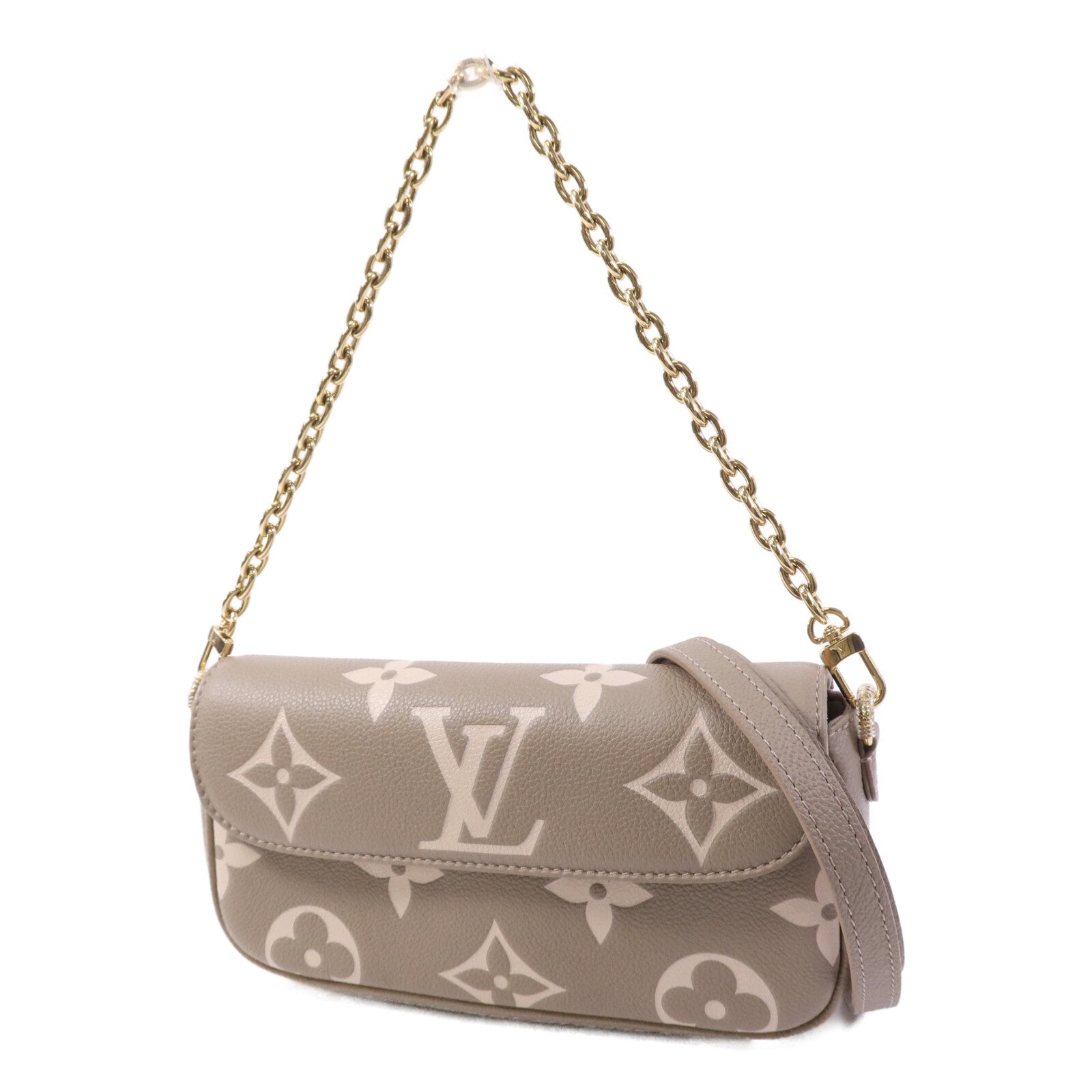 LOUIS VUITTON Monogram Empreinte WOC Ivy金扣鏈帶肩背袋