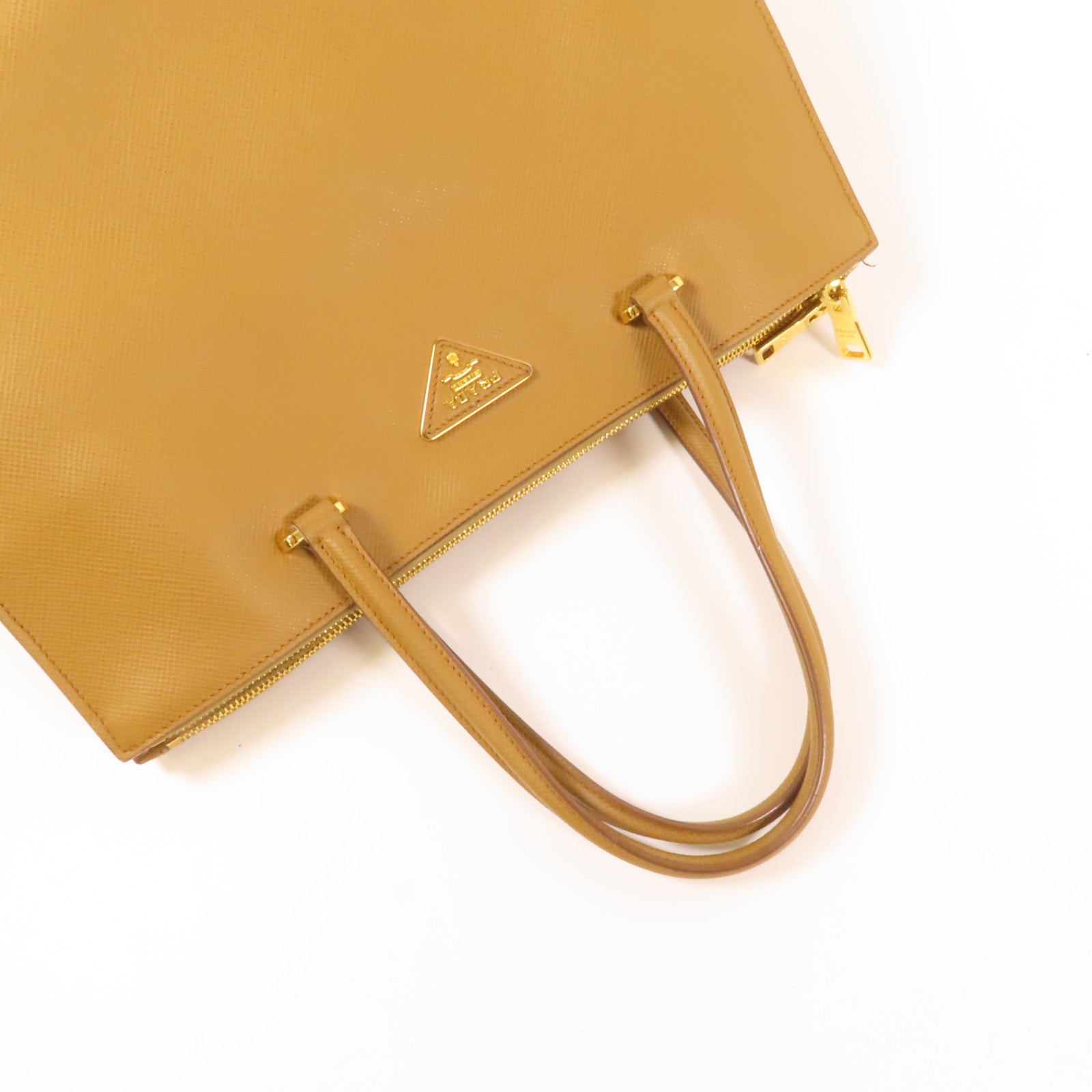 PRADA Saffiano皮革2Way Shoulder金扣手挽肩背兩用袋