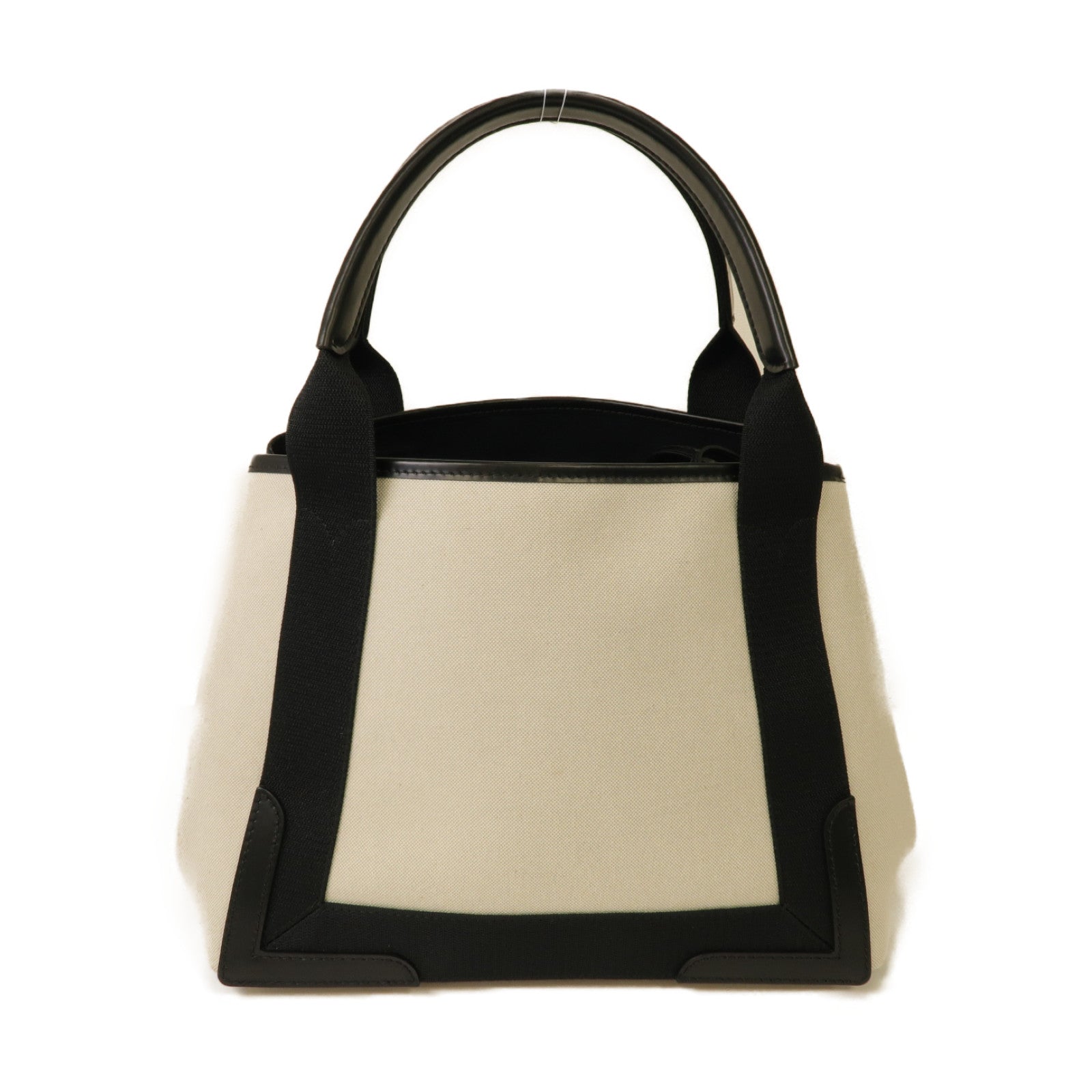 BALENCIAGA 帆布Tote Bag銀扣手挽袋白色/黒色