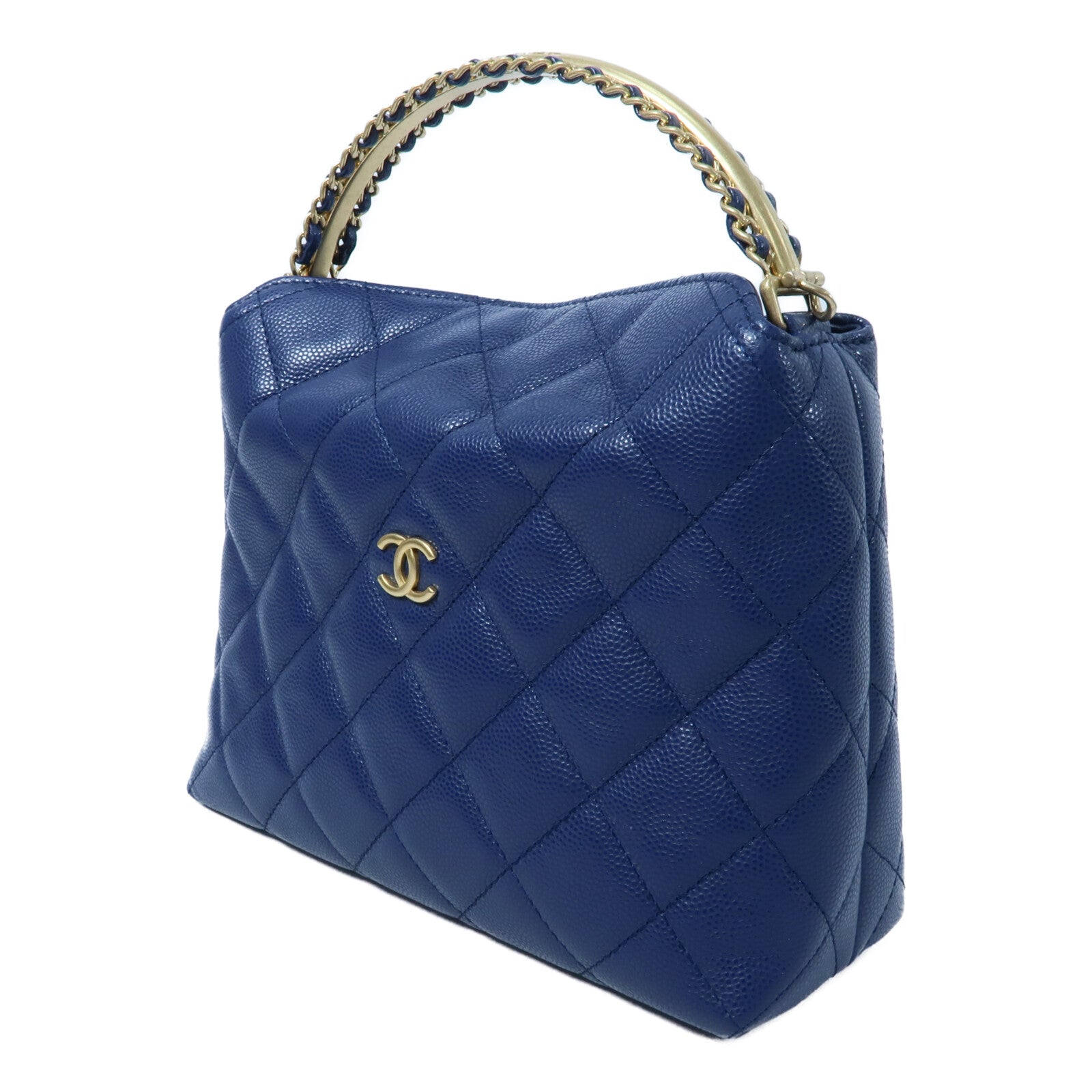 CHANEL 牛皮皮革2 Way Shoulder鏈帶手挽肩背兩用袋