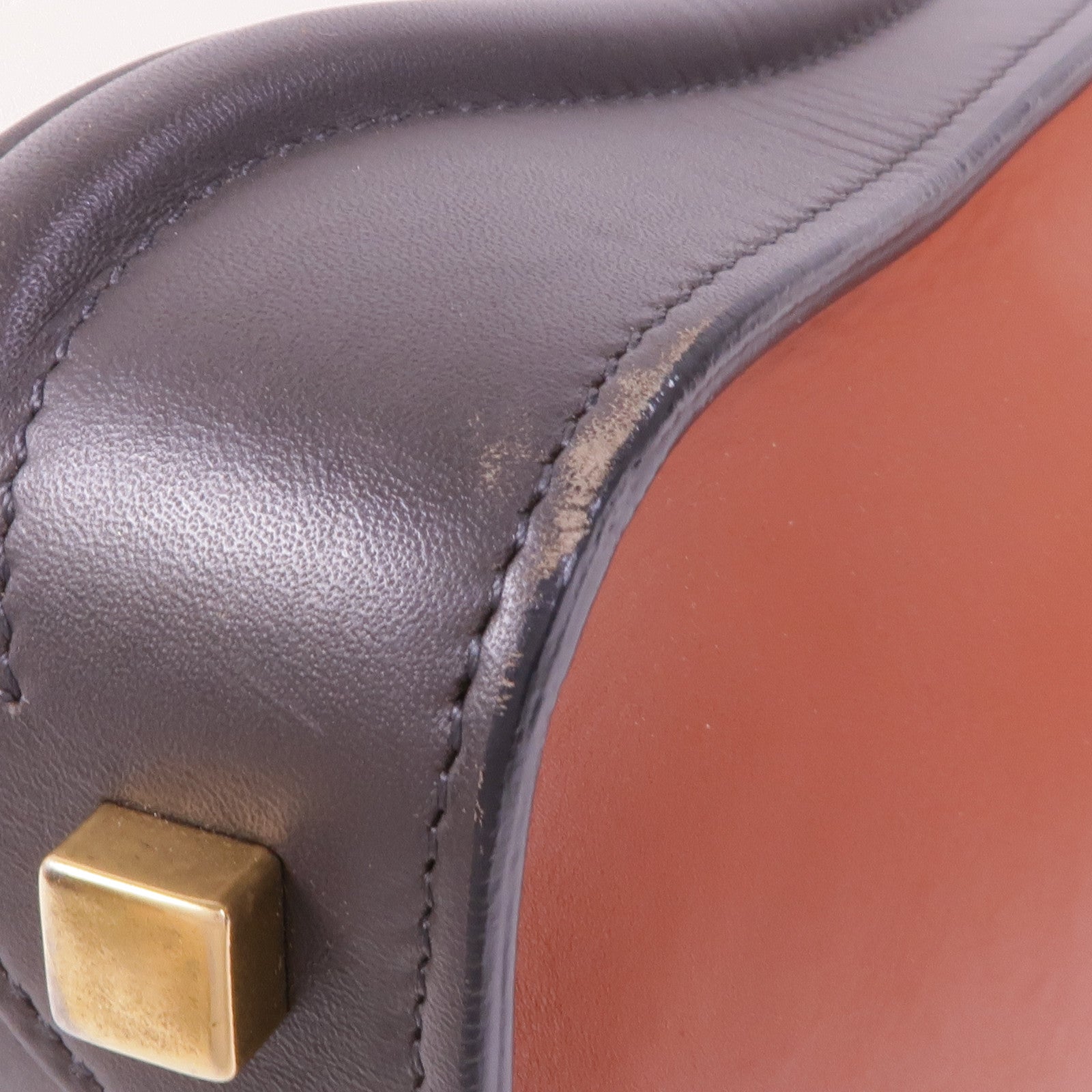 CELINE 牛皮皮革Micro Luggage金扣手挽袋