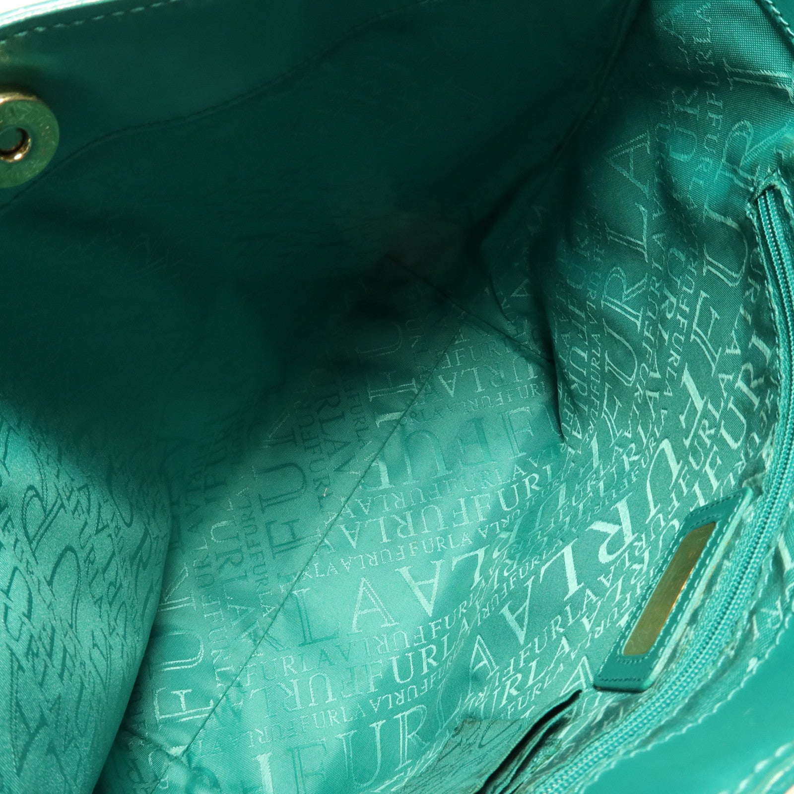 Furla 牛皮皮革Shoulder Bag金扣手挽袋