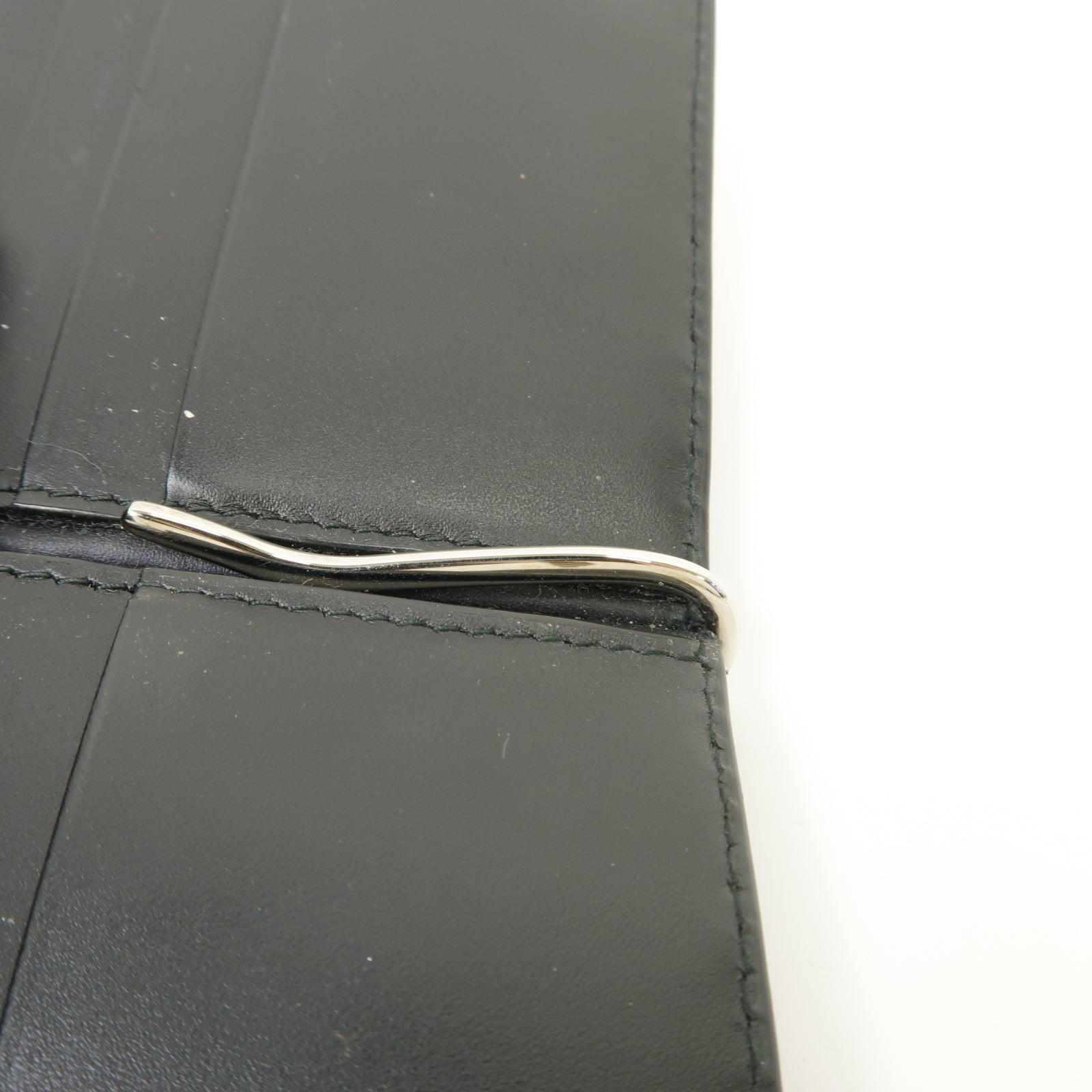 GUCCI 牛皮皮革Guccissima Money Clip Wallet銀扣錢包黑色