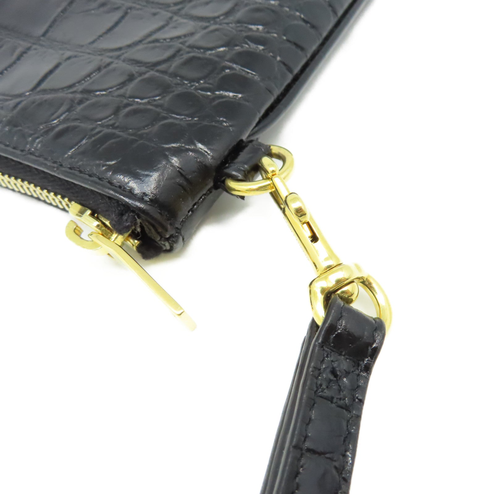 SAINT LAURENT 牛皮皮革Clutch手拿包黑色