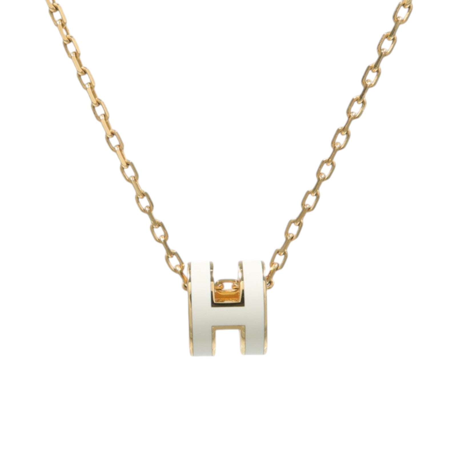 HERMES 金屬/琺瑯Mini Pop H Necklace項鍊