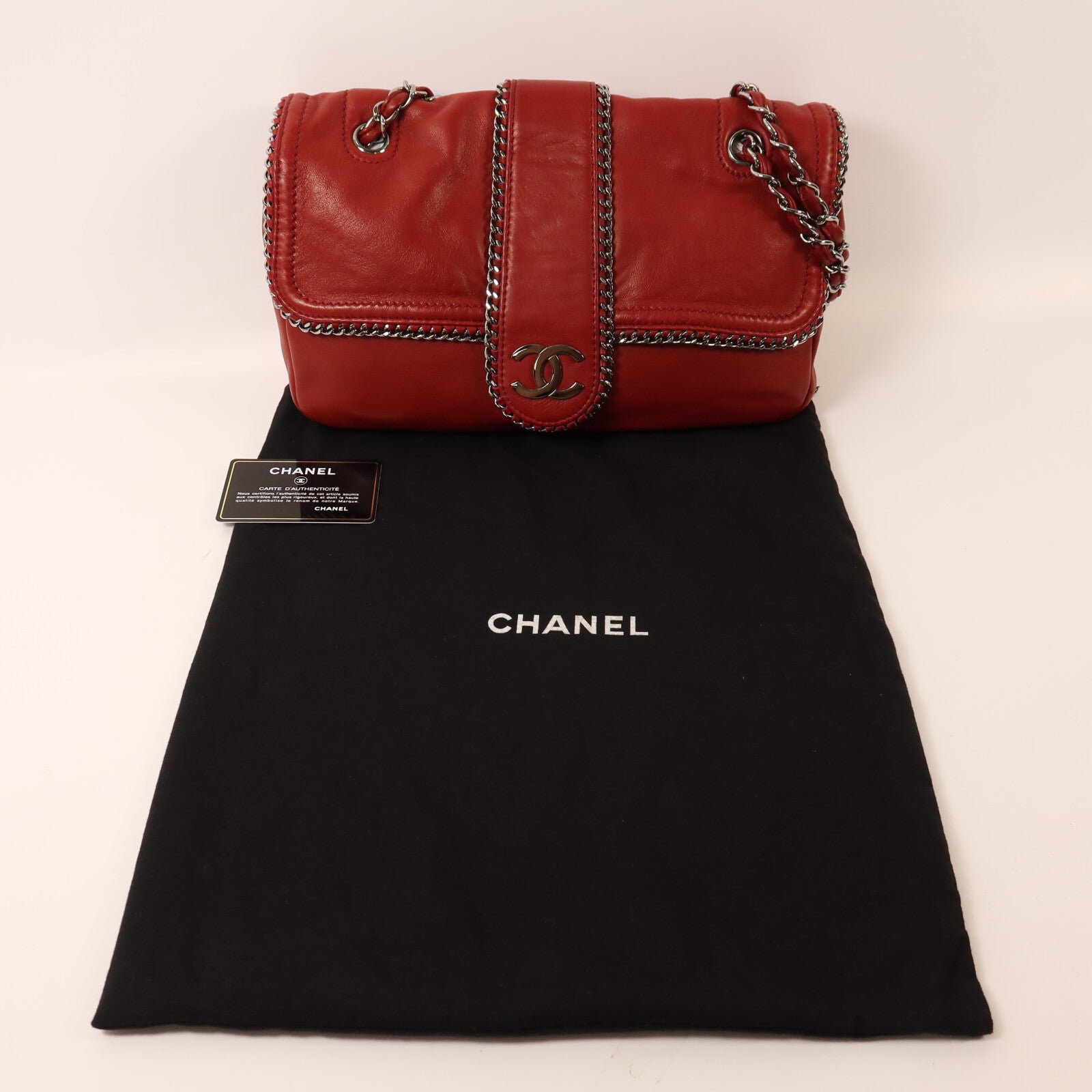 CHANEL 羊皮皮革Chain Shoulder鏈帶肩背袋