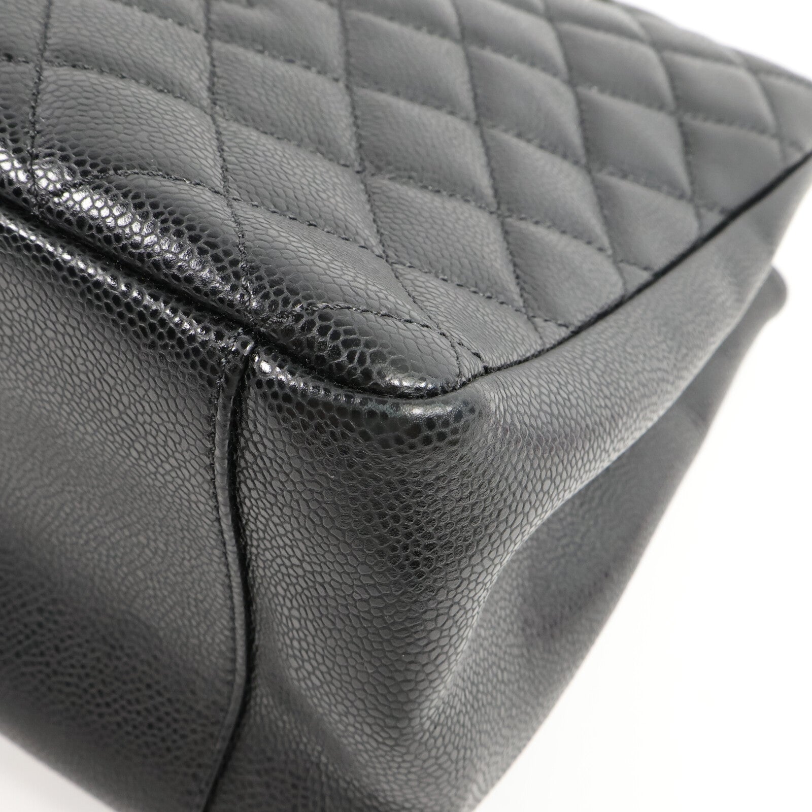 CHANEL 牛皮皮革GST Grand Shopping Tote Bag鏈帶肩背袋