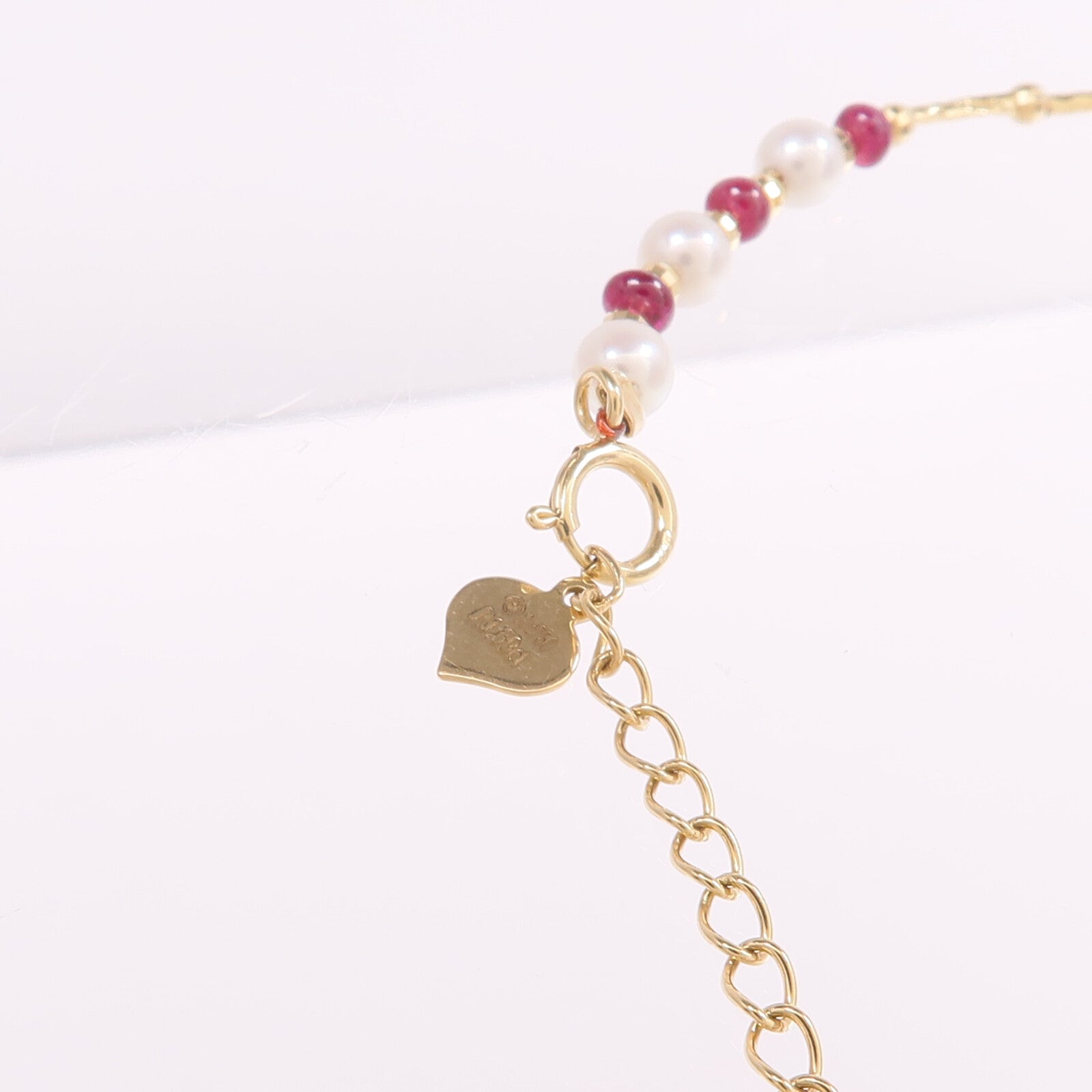 JEWELRY 18K黃金Ruby Pearl Bracelet紅寶石/珍珠手鏈