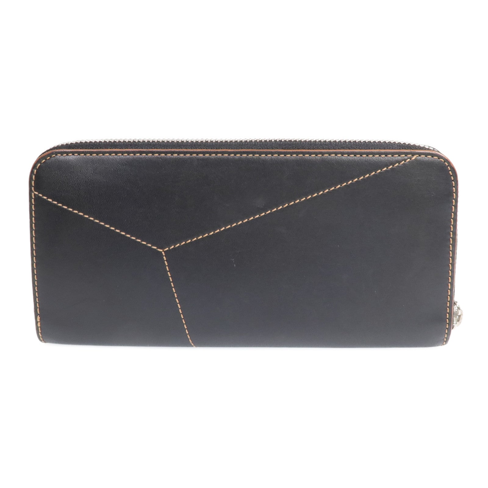 LOEWE 牛皮皮革Long Wallet銀扣長錢包