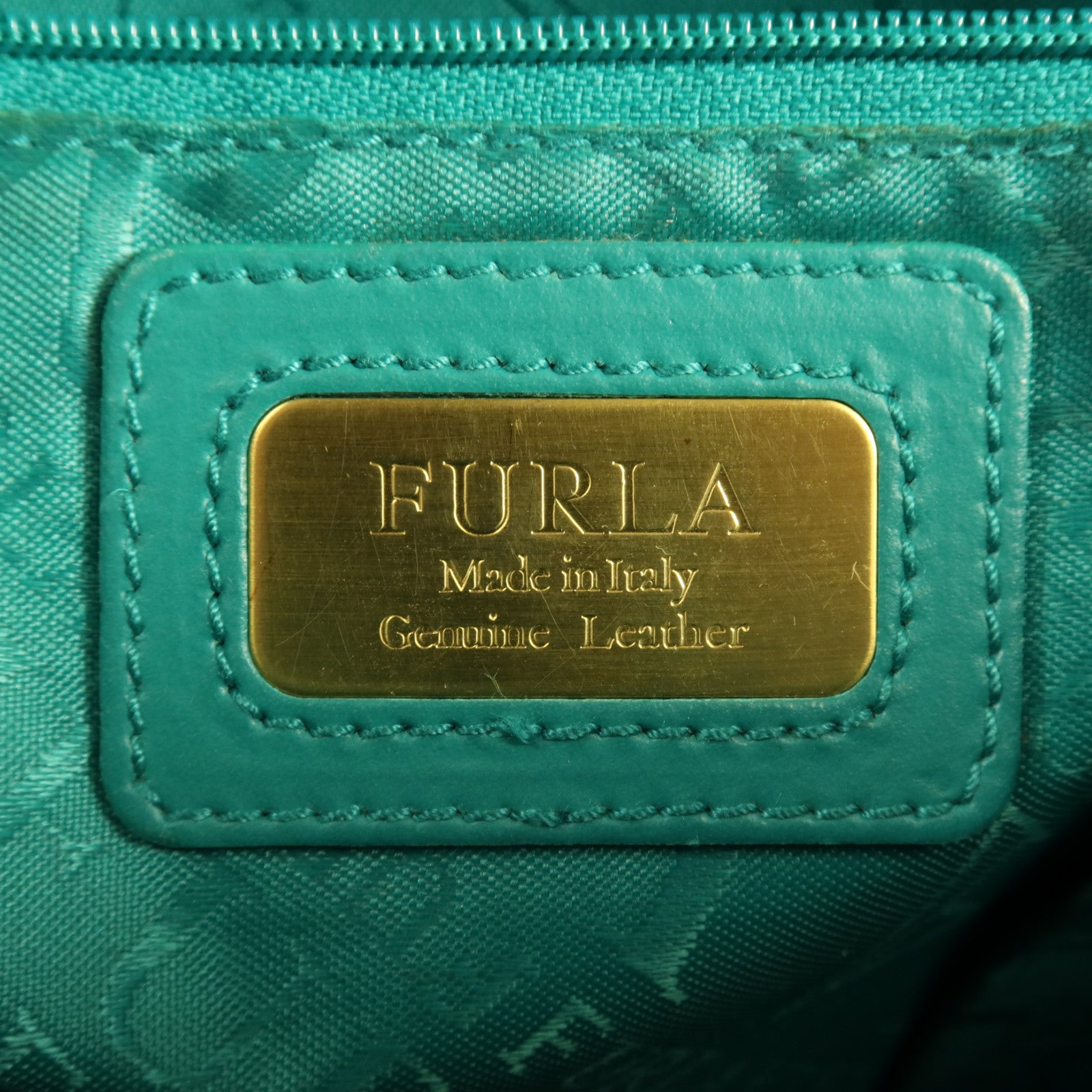 Furla 牛皮皮革Shoulder Bag金扣手挽袋
