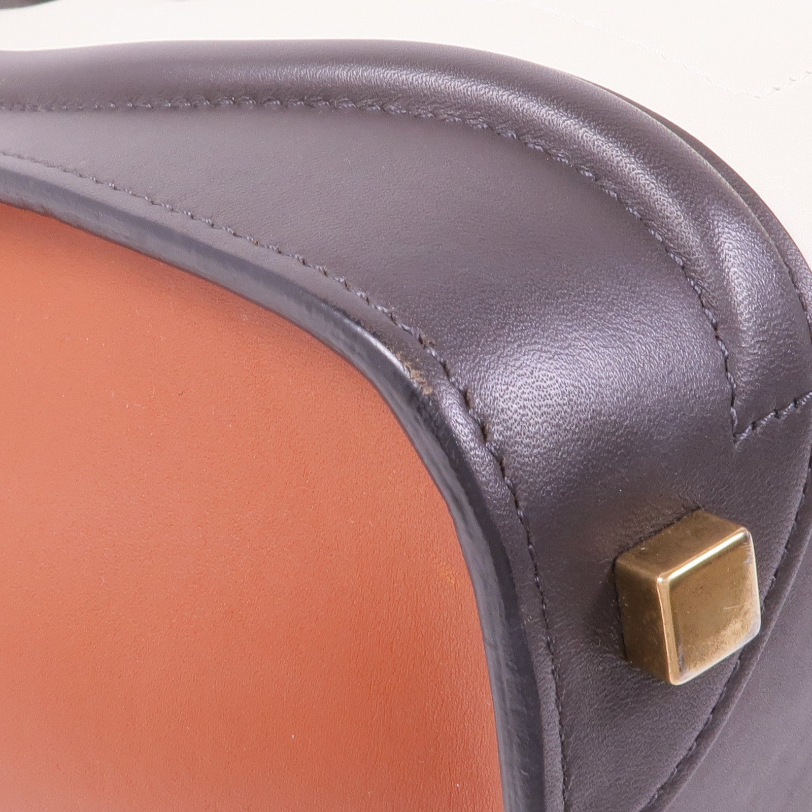 CELINE 牛皮皮革Micro Luggage金扣手挽袋