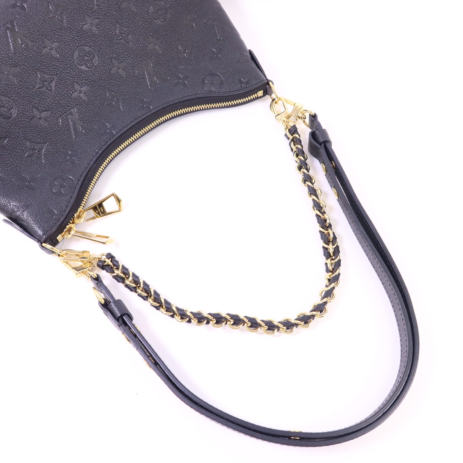 LOUIS VUITTON Monogram Empreinte Boulogne PM金扣手挽肩背兩用袋
