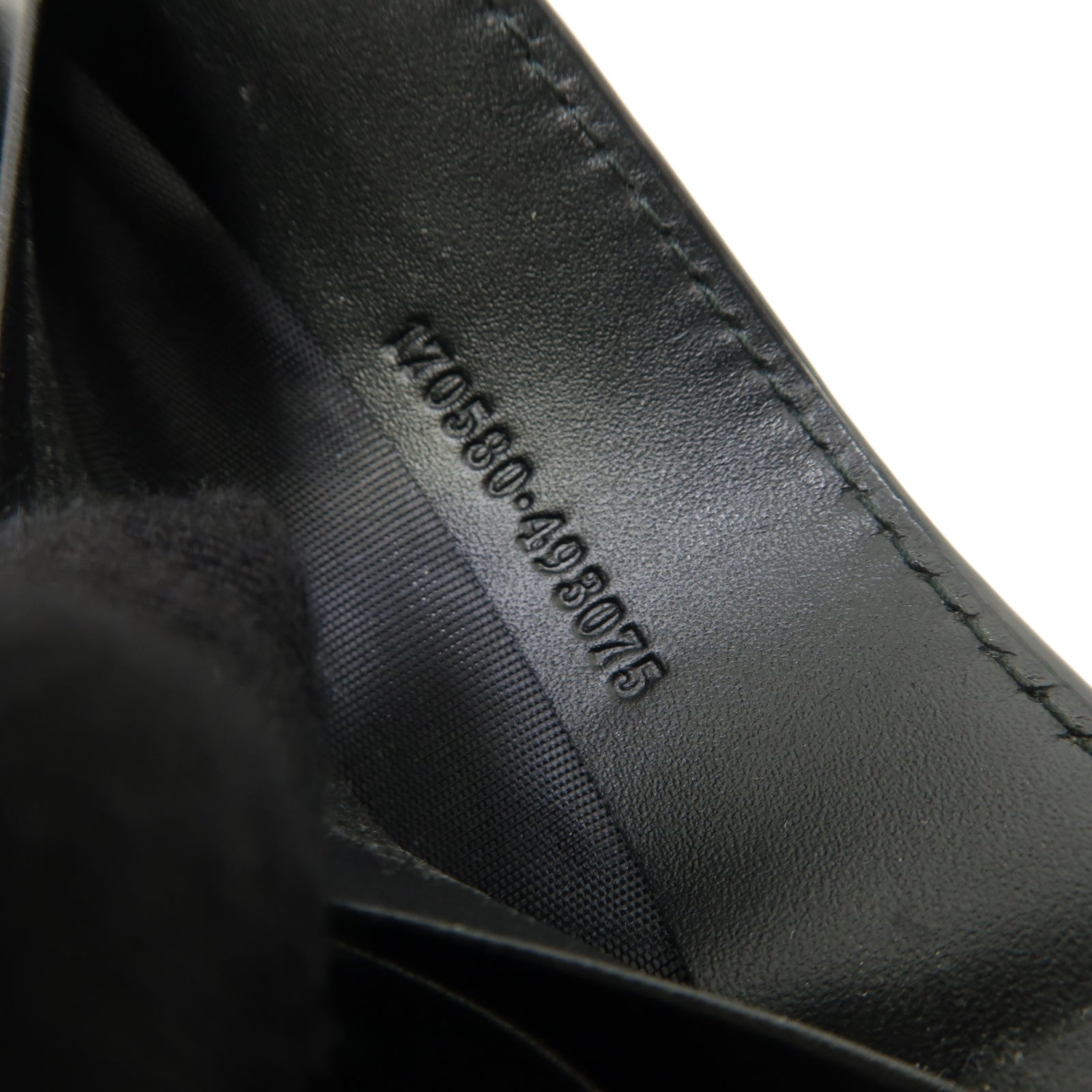 GUCCI 牛皮皮革Guccissima Money Clip Wallet銀扣錢包黑色
