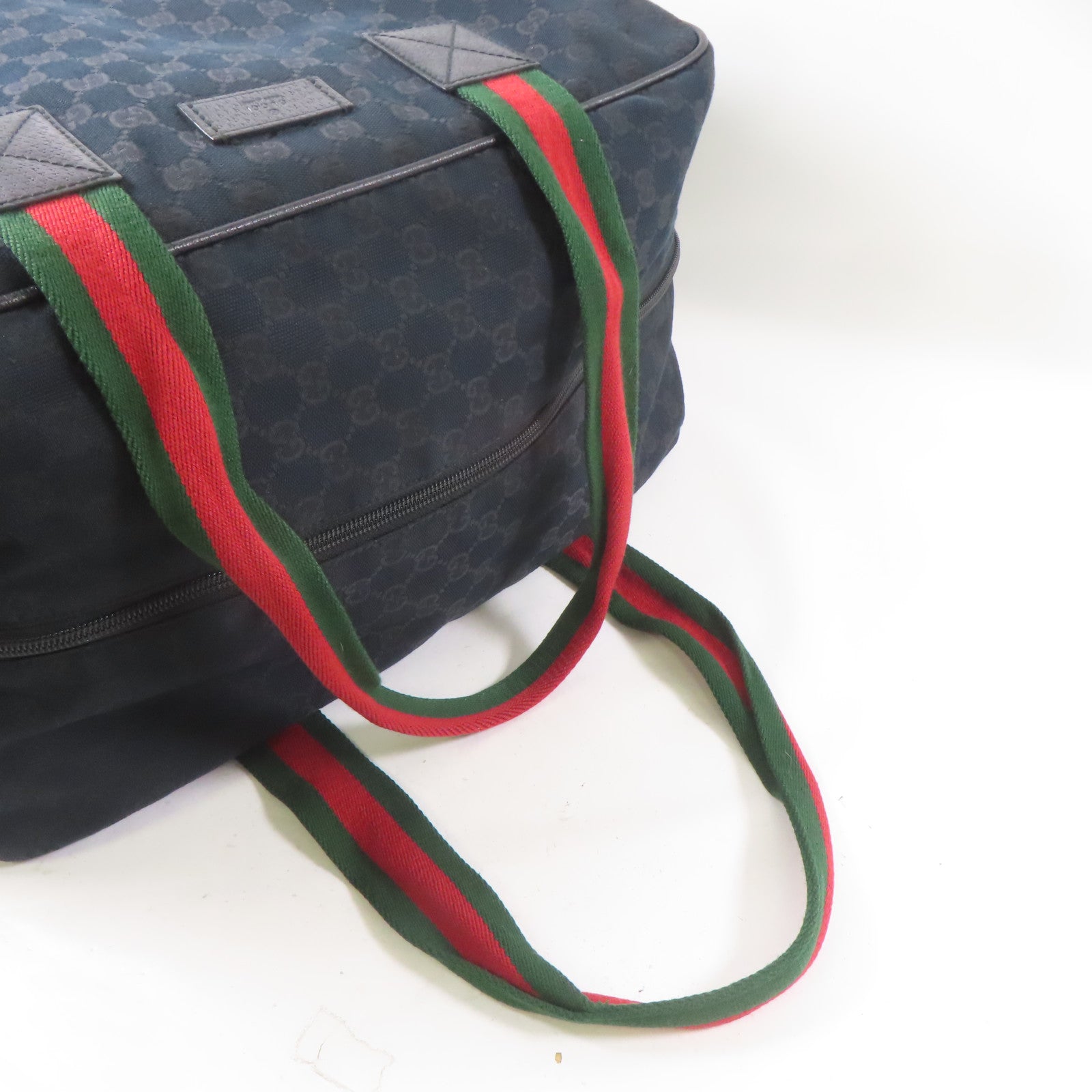 GUCCI 帆布Carry On Boston Bag手挽袋深藍色