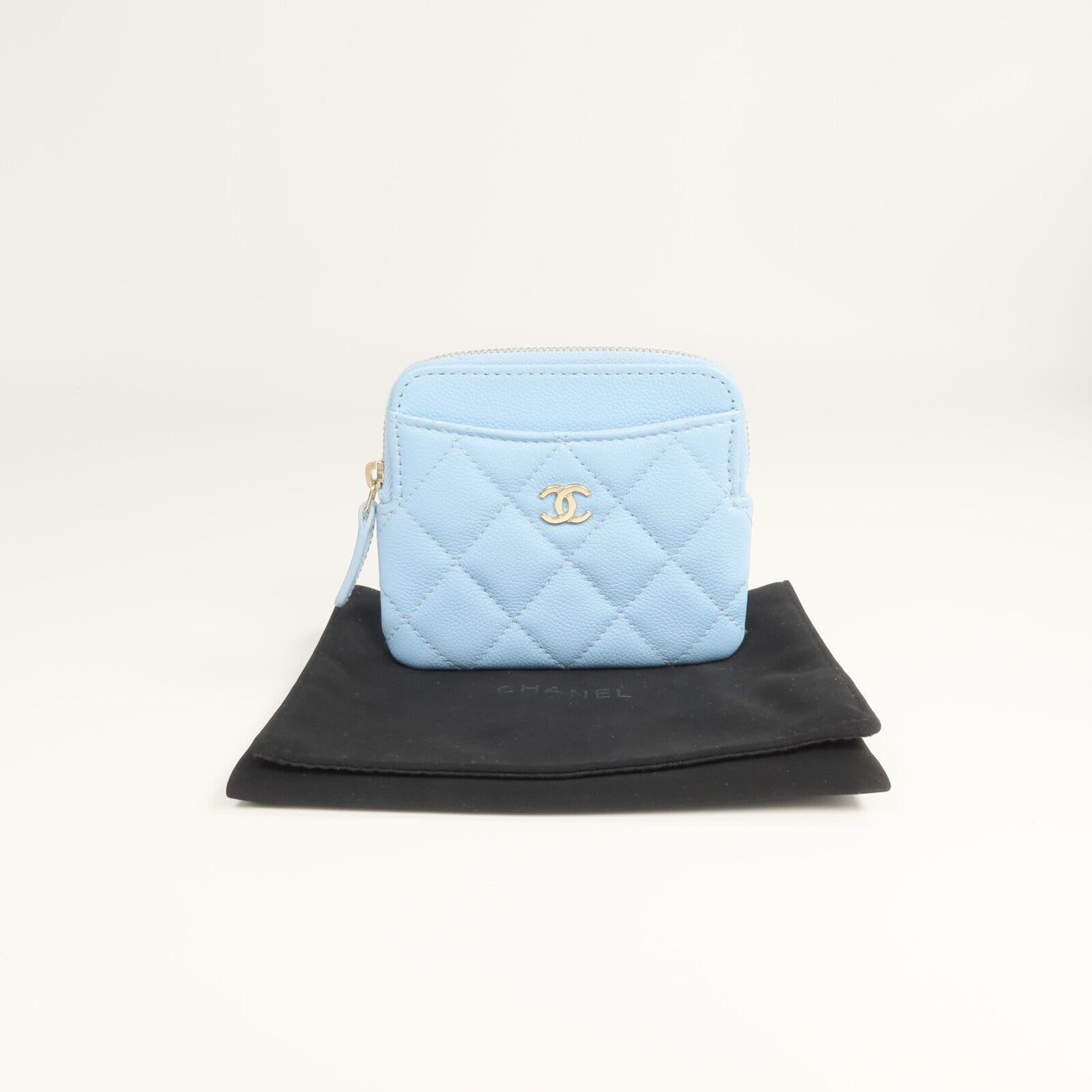 CHANEL 牛皮皮革Coin/Card Case金扣零錢包/卡片套