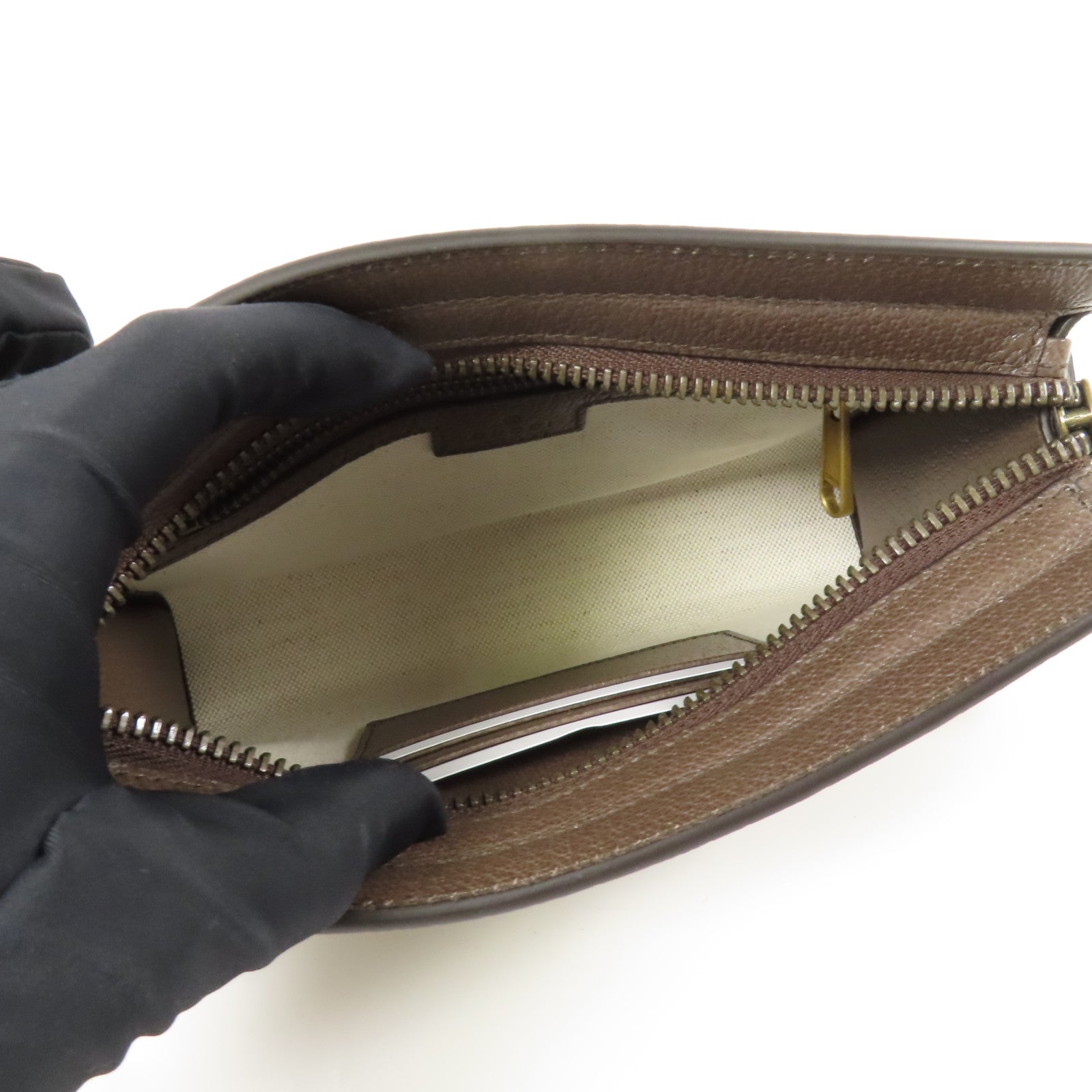 GUCCI GG GHW Ophidia Small Shoulder Bag 795467 96IWT 8745 Coated Canvas Brown