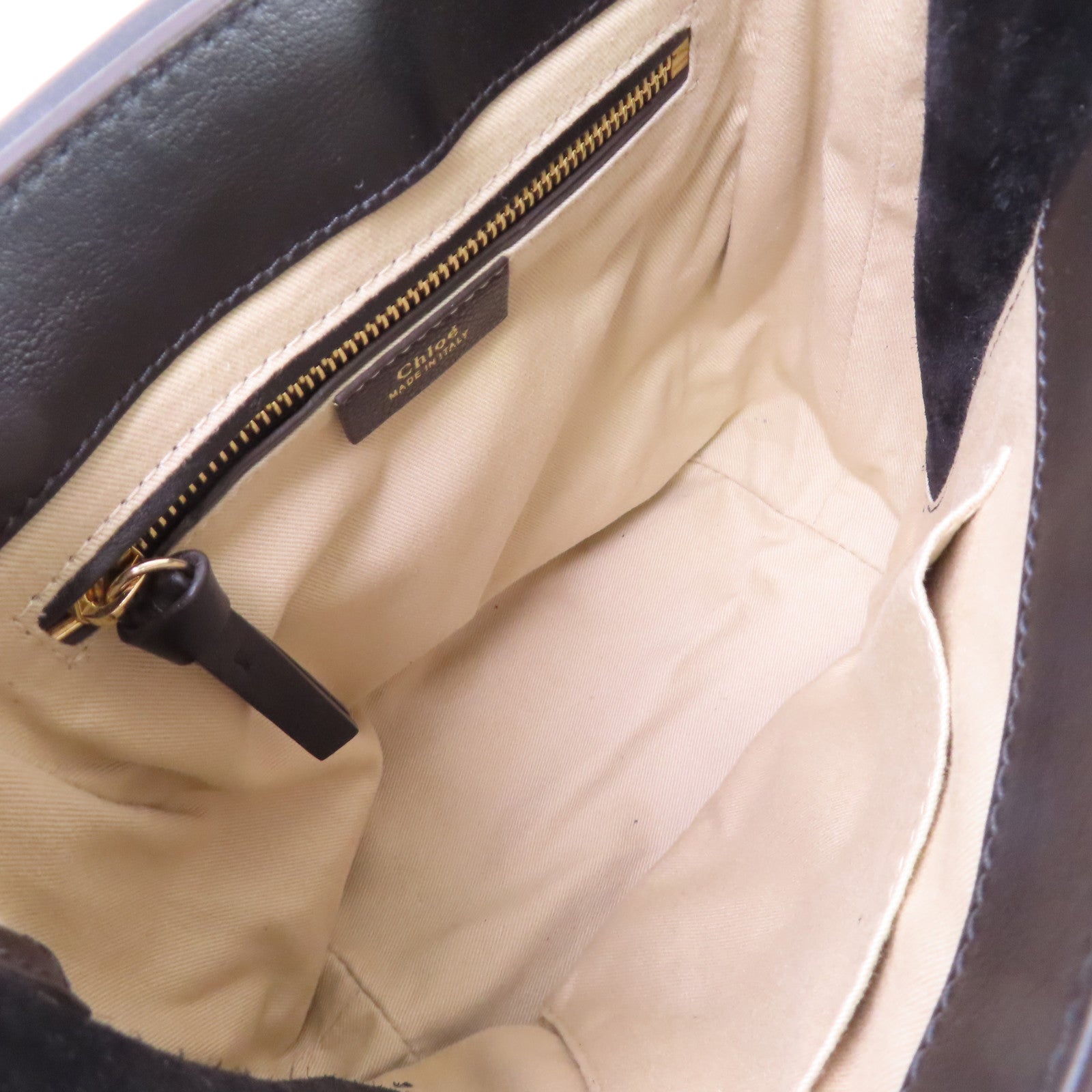 Chloe 牛皮皮革Faye 2Way Backpack金扣肩背背包兩用袋黑色