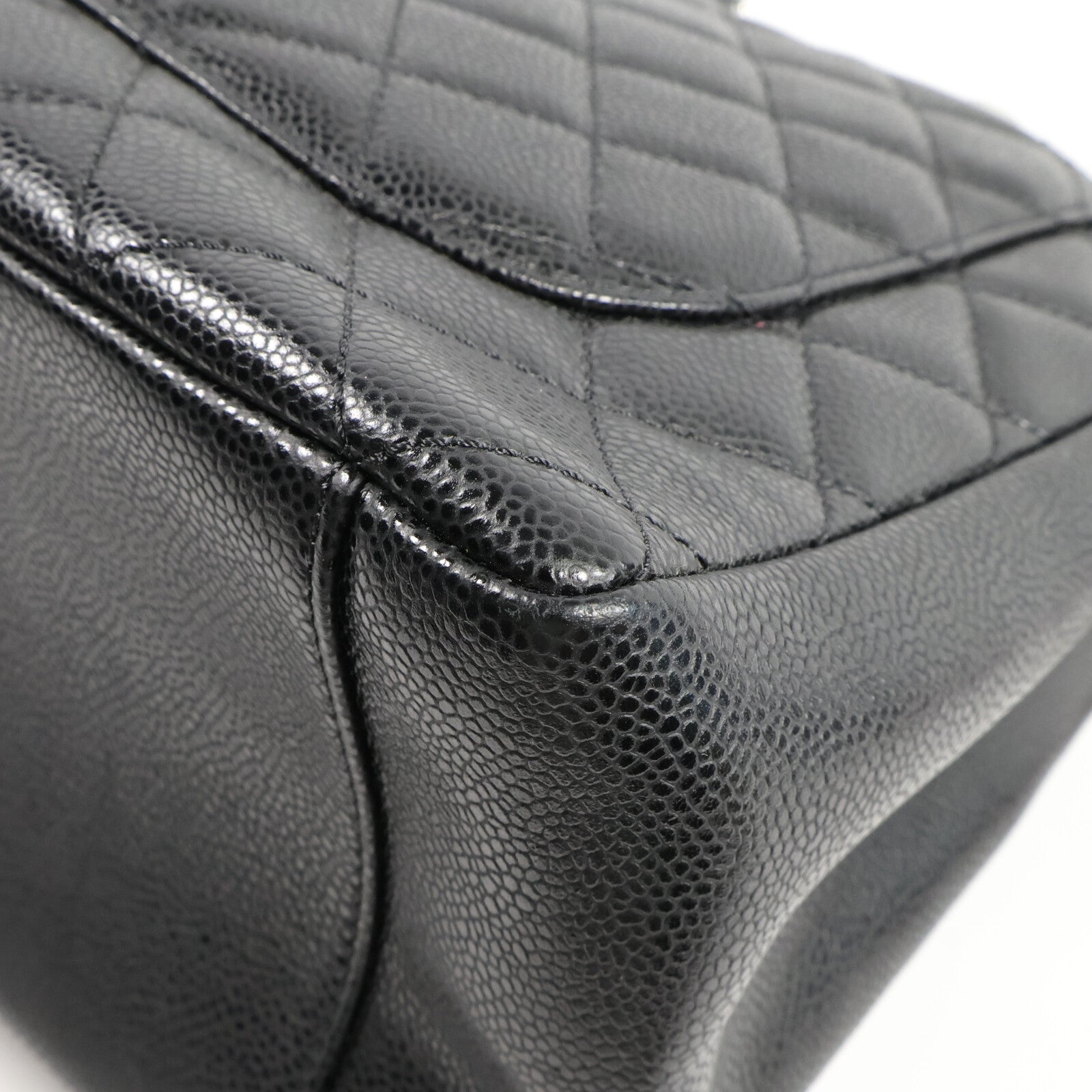 CHANEL 牛皮皮革GST Grand Shopping Tote Bag鏈帶肩背袋