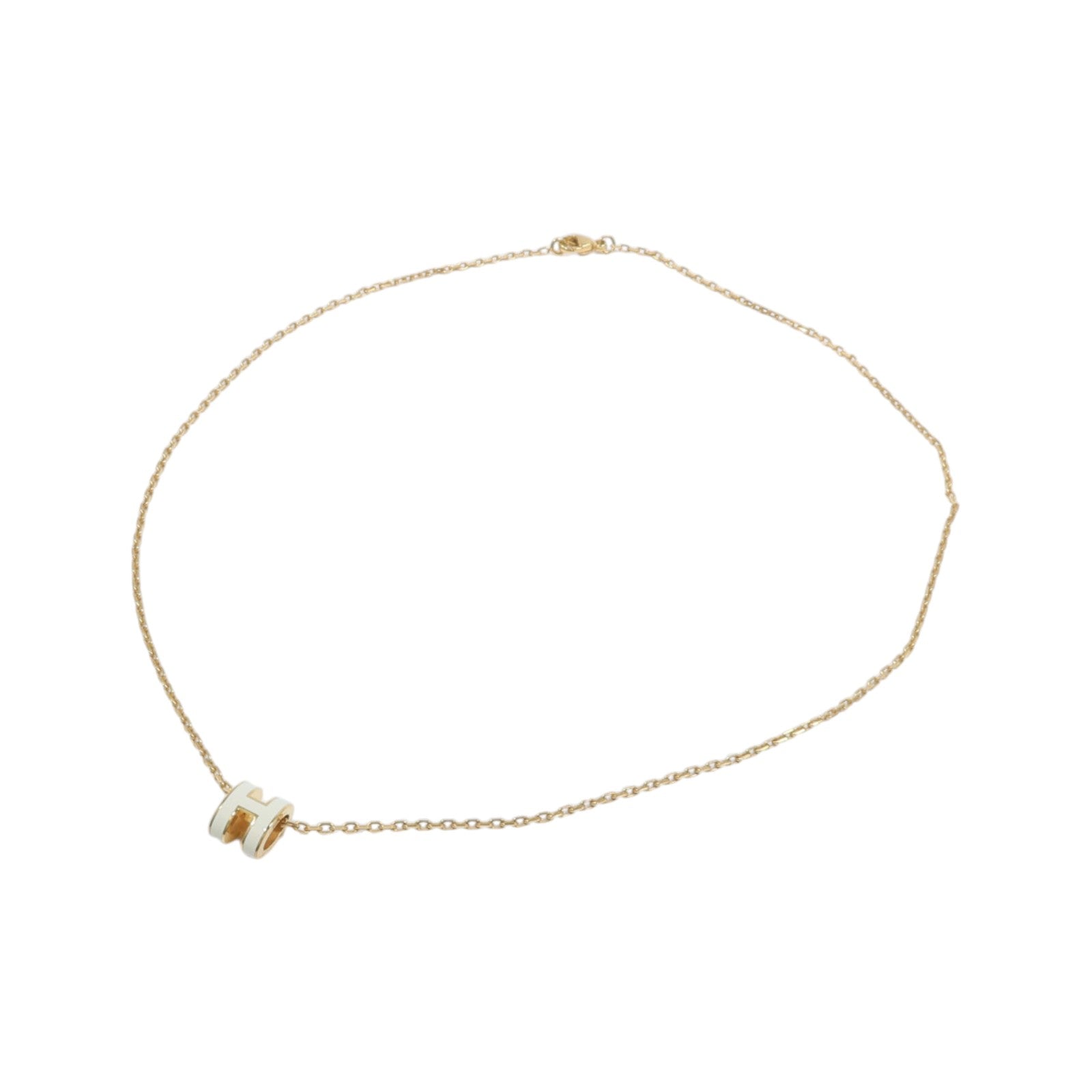 HERMES 金屬/琺瑯Mini Pop H Necklace項鍊